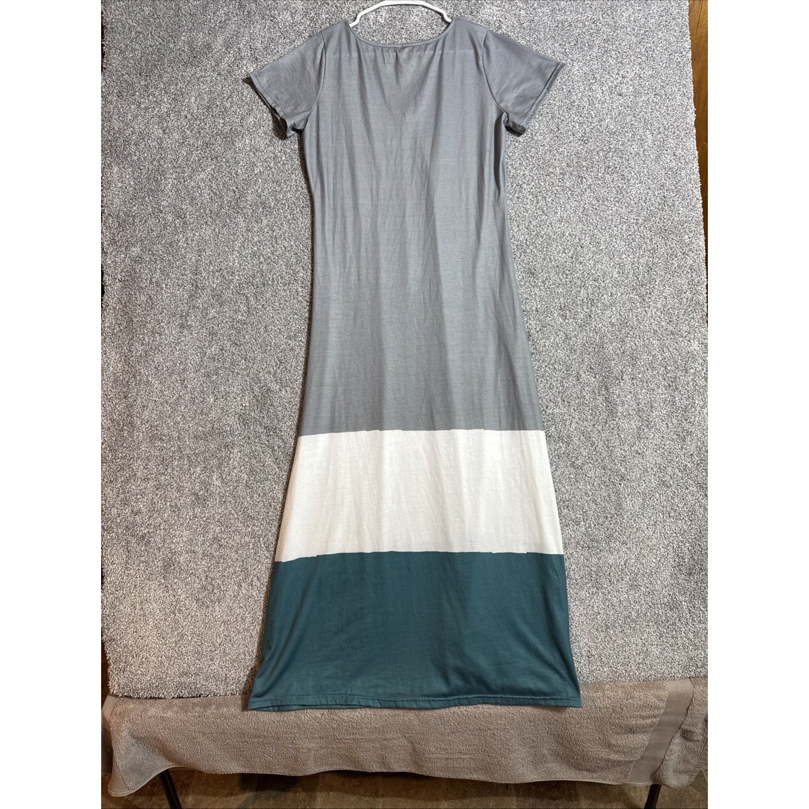 Other Colorblock Maxi Dress S Flowy Boho Coastal Chic Resortwear Size S / US 4 / IT 40 - 8 Thumbnail