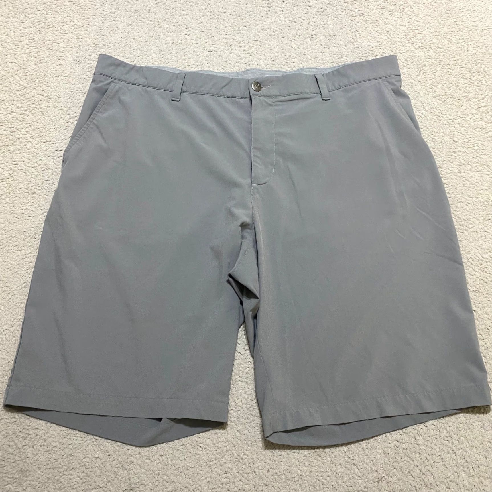 Adidas Adidas Mens Golf Shorts sz 40 Solid Gray Chino Flat Front Inseam 10" Outdoor Conversation Women? Size US 40 / EU 56 - 2 Thumbnail