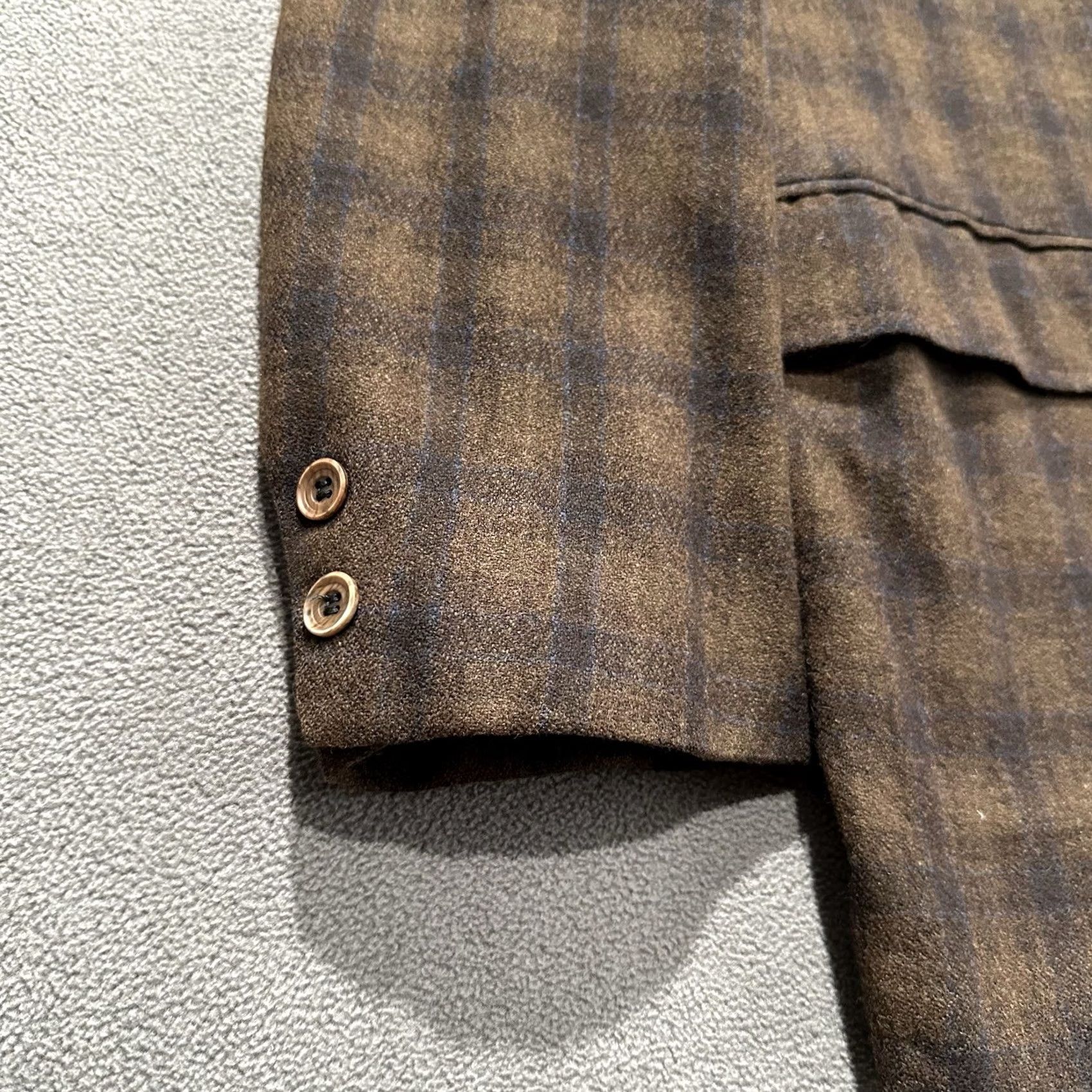 Vintage Towncraft Sport Coat Mens 44R Brown Plaid Wool Blazer Jacket Size 44R - 7 Thumbnail