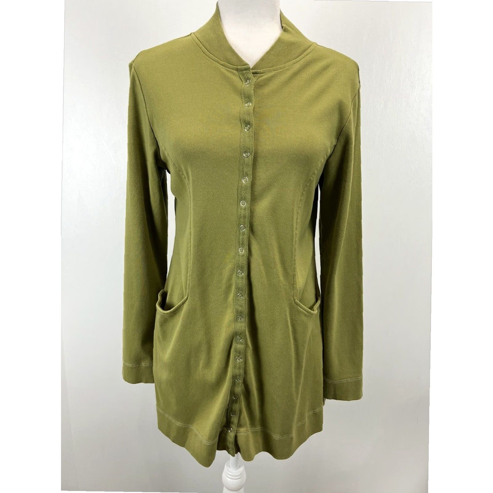 Soft Surroundings Soft Surroundings Women's Green Long Sleeve Cardigan Sweater with Pockets, XS Size XS / US 0-2 / IT 36-38 - 5 Thumbnail