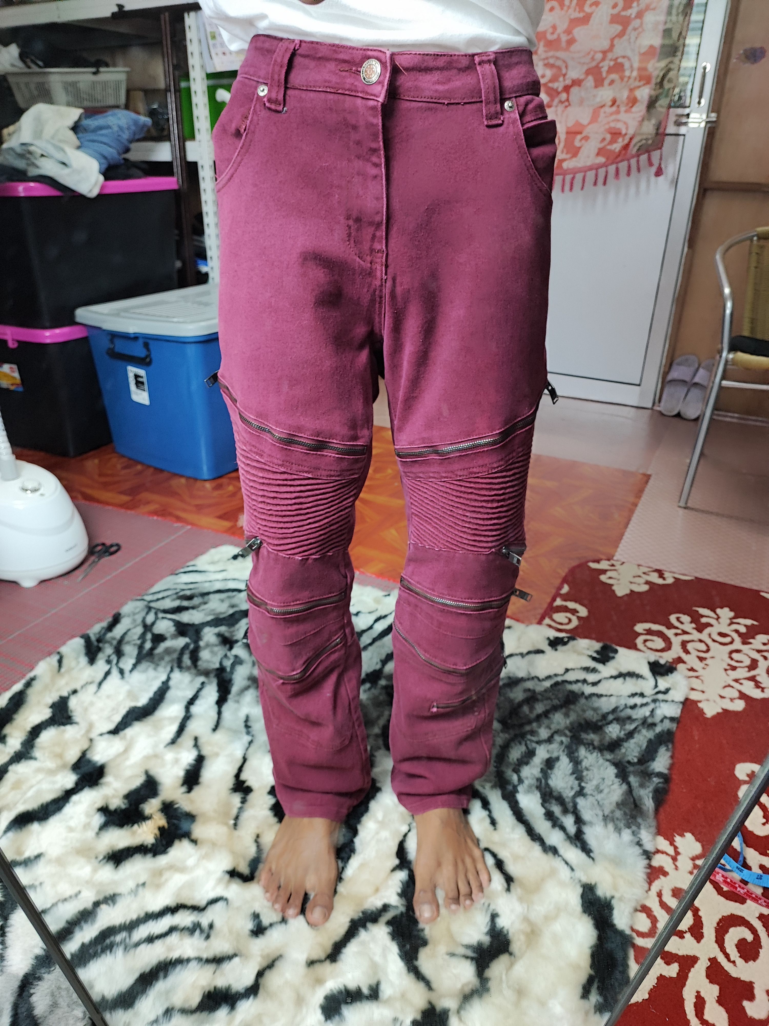 Hysteric Glamour Bondage Punk Grunge Zipper Jeans Size US 37 - 1 Thumbnail