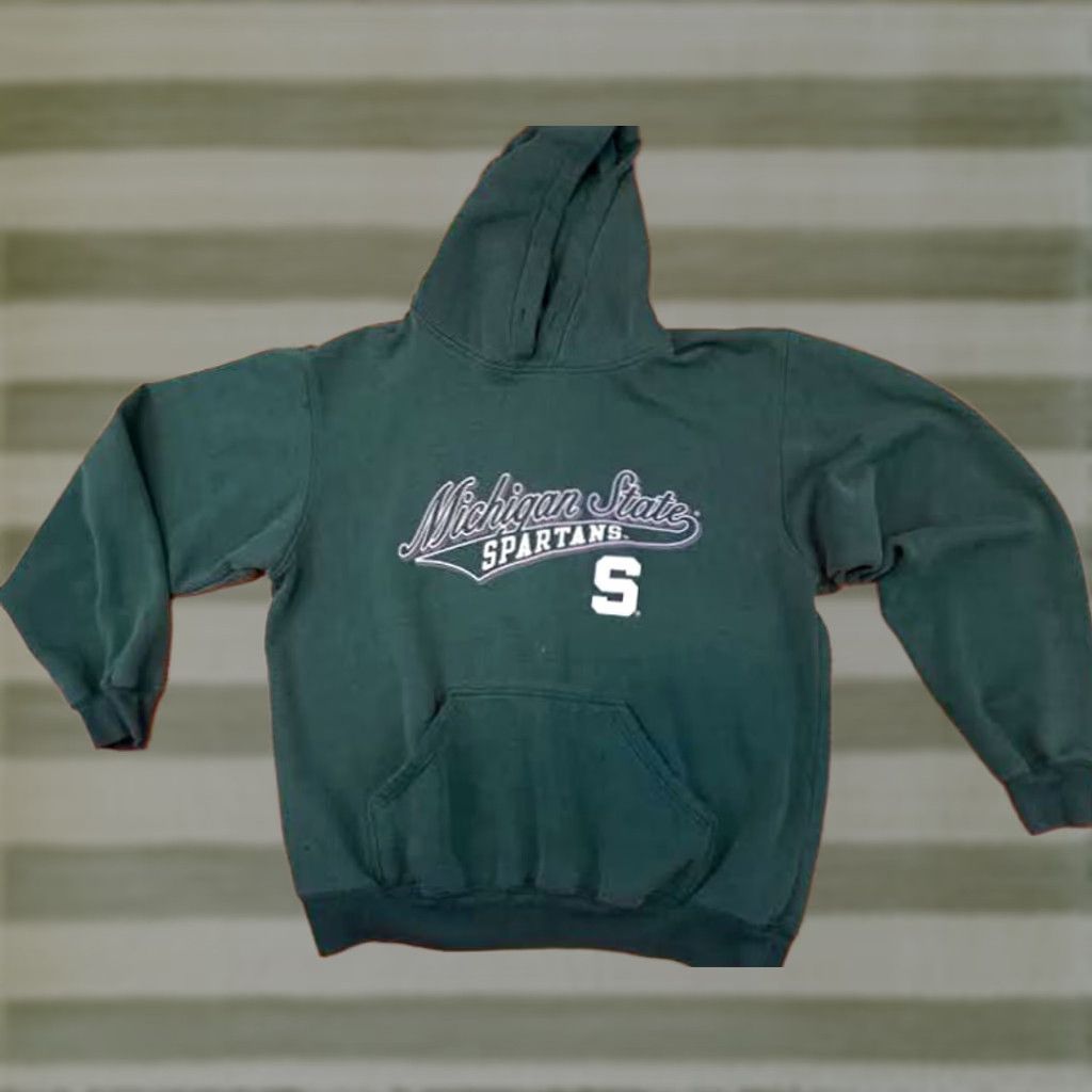 Soffe MSU Soffe Spartans Hooded Sweatshirt L Green University Hoodie Mens Size US L / EU 52-54 / 3 - 1 Thumbnail