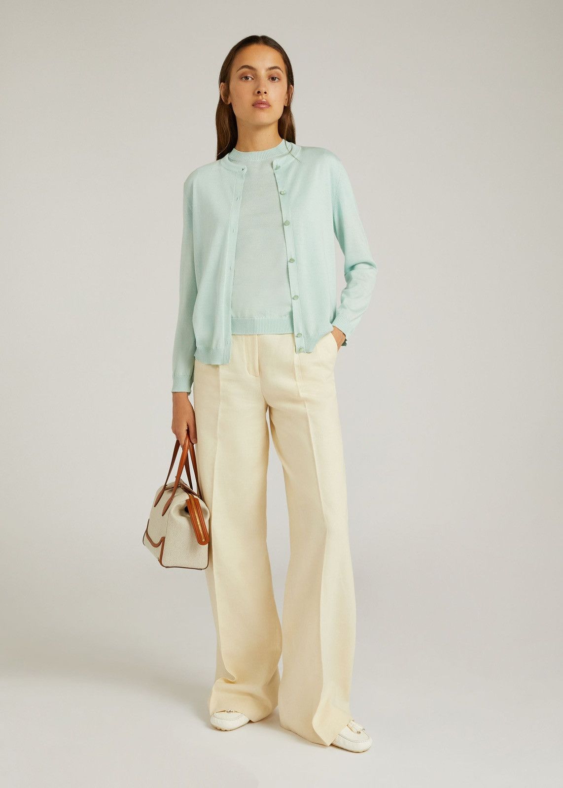 Loro Piana o1srvl11e0424 T- Shirt in Sky Blue Size L / US 10 / IT 46 - 2 Thumbnail