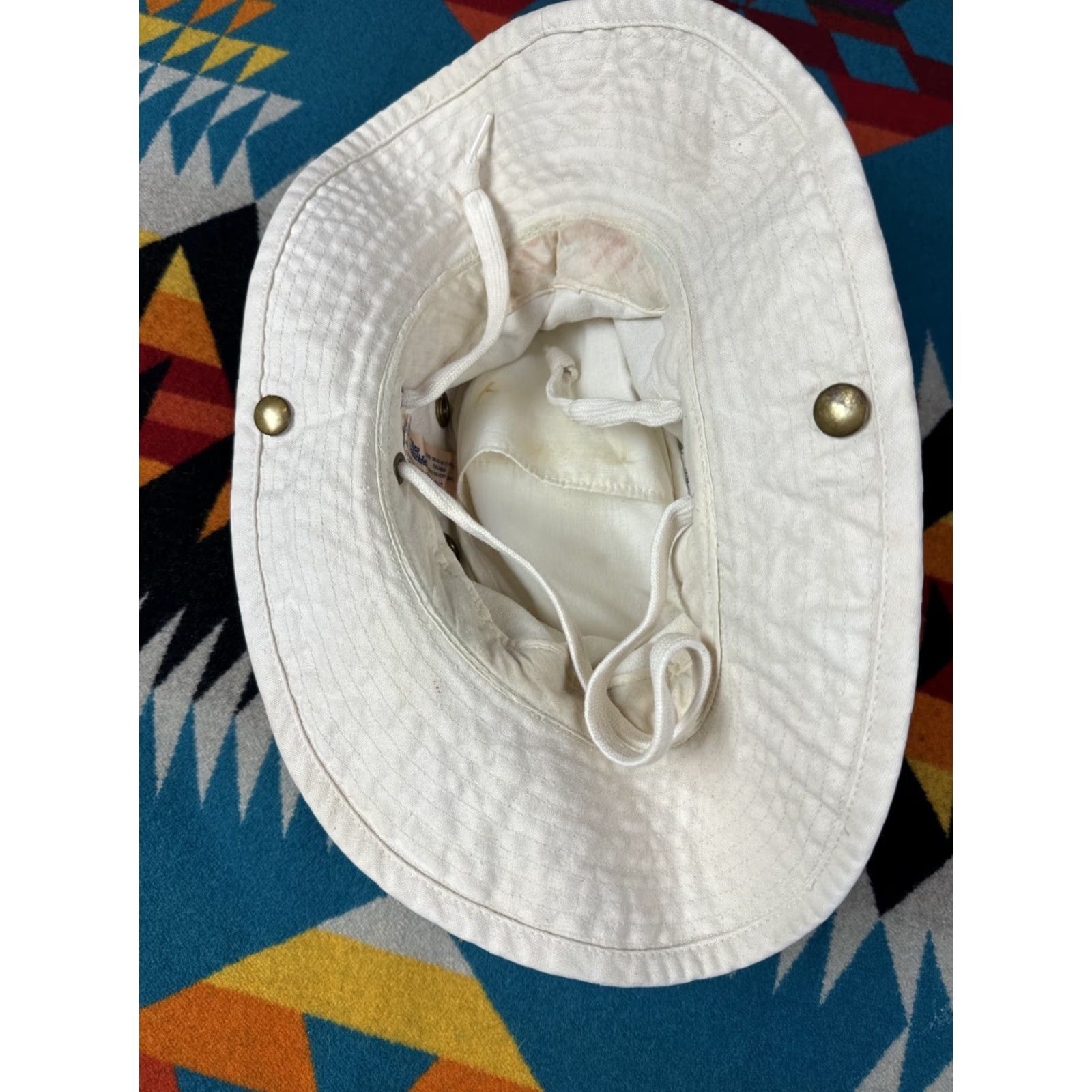 Tilley VINTAGE Tilley Hat Endurables Bucket Hat Mens 7 1/4 Ivory Cream Outdoor Cap Size ONE SIZE - 5 Thumbnail