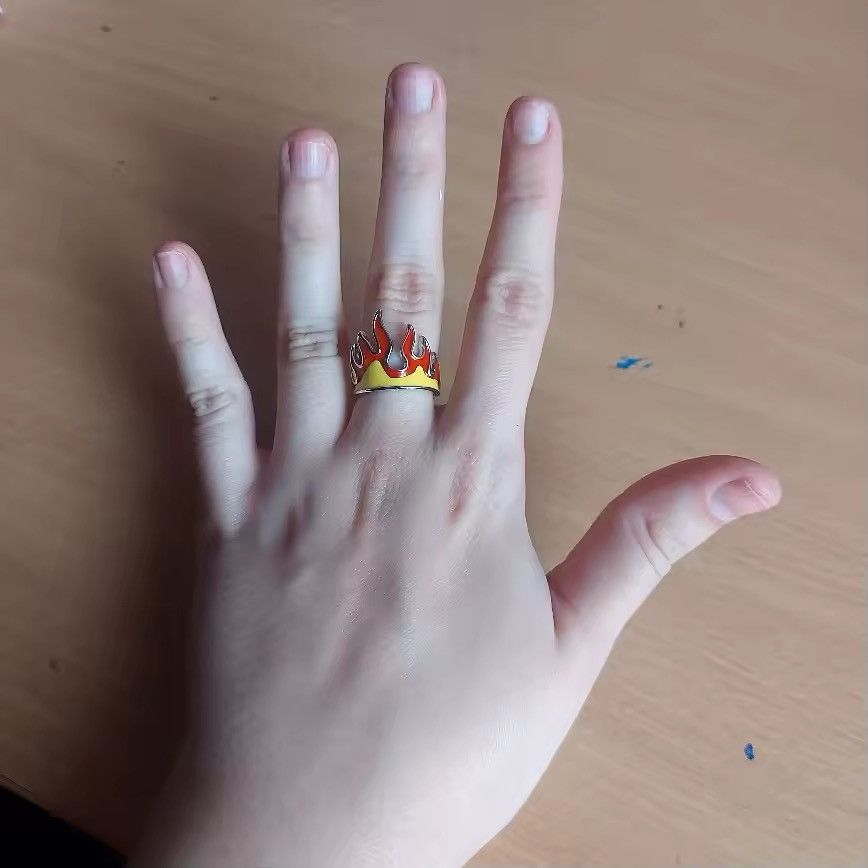 Jewelry × Vintage Punk Flame Adjustable Ring Size ONE SIZE - 5 Thumbnail