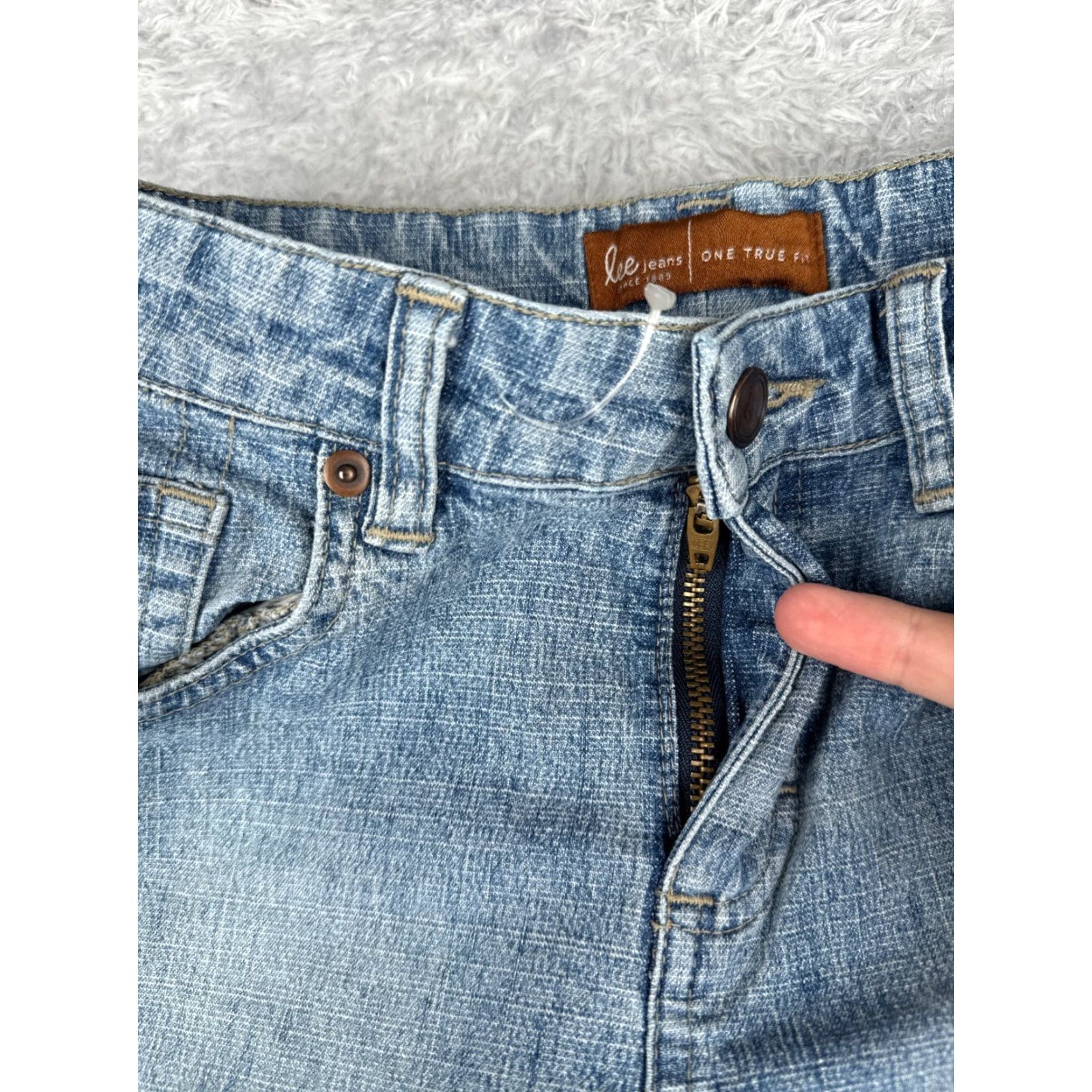 Lee Lee Jeans Women Bootcut Jeans 6P Blue Denim Cotton Blend Stretch Mid Rise 27x27 Petite Size 28" / US 6 / IT 42 - 5 Thumbnail
