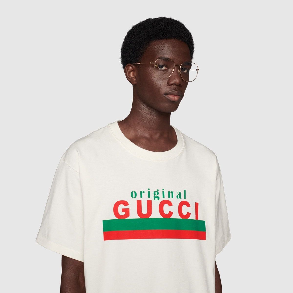 Gucci o1mt1gz0725 "Original Gucci" Print Oversize T-Shirt in White Size US XXL / EU 58 / 5 - 5 Thumbnail