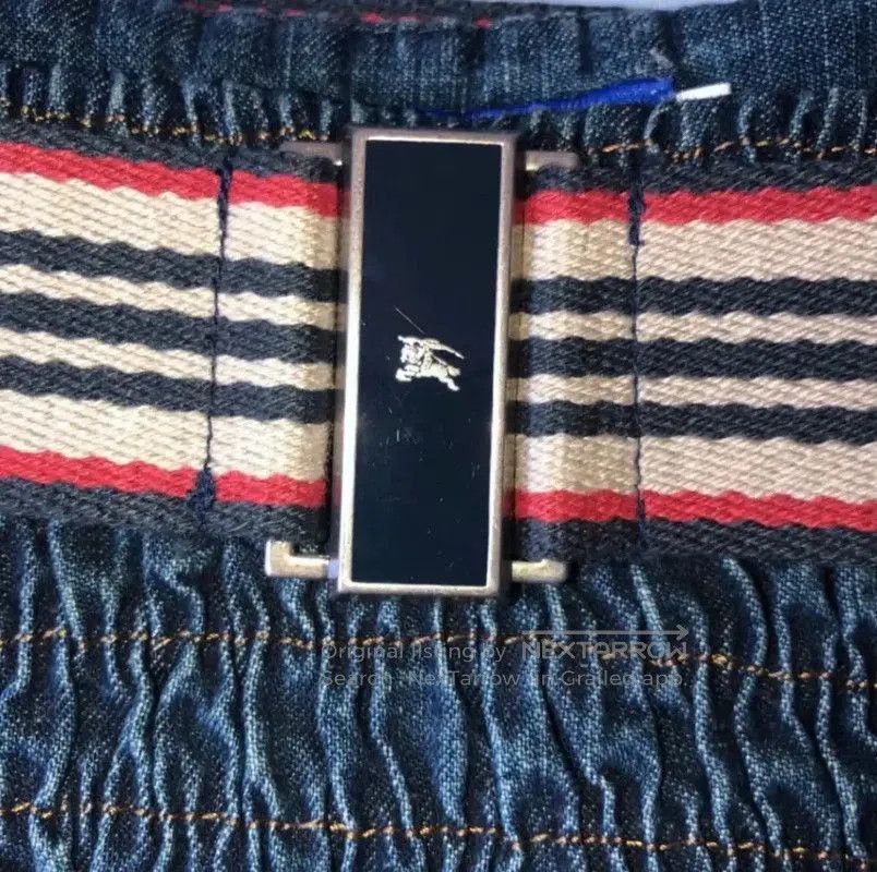 Burberry Burberry Blue Cotton Midi Skirt for Women. Size 31" - 7 Thumbnail