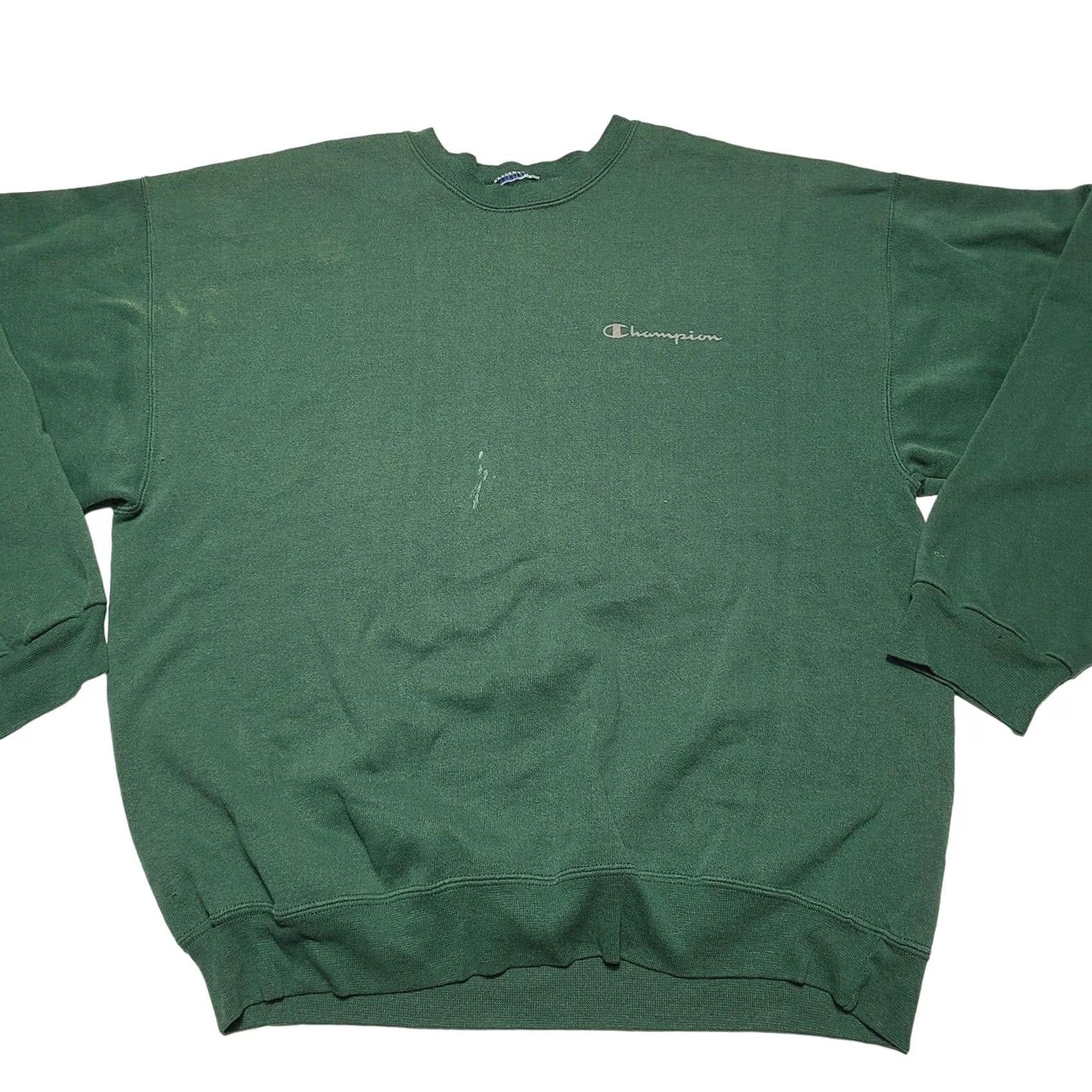 Champion VINTAGE Champion Crewneck Sweatshirt L Men Forest Green Logo Embroidered 90s USA Pullover - Size US L / EU 52-54 / 3 - 2 Thumbnail