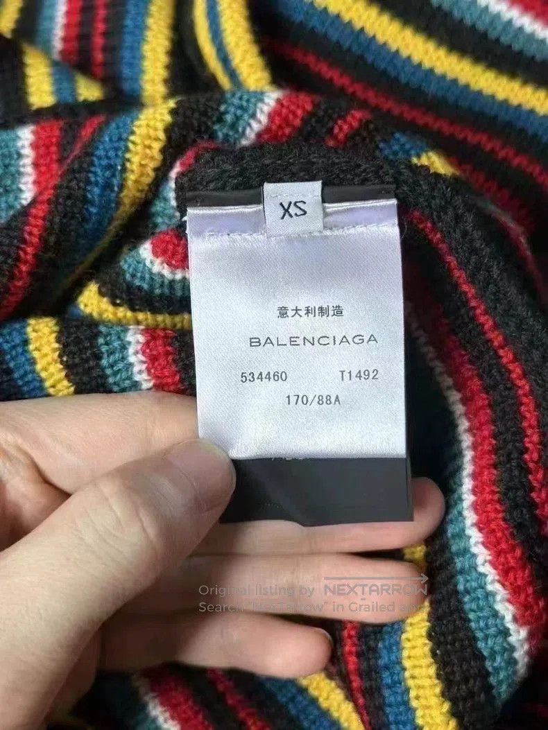 Balenciaga Balenciaga Colorful Stripe Sweater. Size US XS / EU 42 / 0 - 3 Thumbnail
