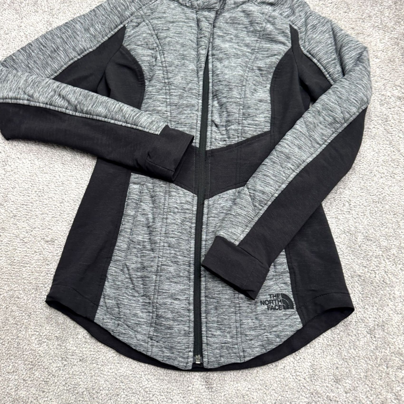 The North Face The North Face Pseudio Quilted Hoodie Jacket Womens XS Gray Colorblock Size XS / US 0-2 / IT 36-38 - 3 Thumbnail