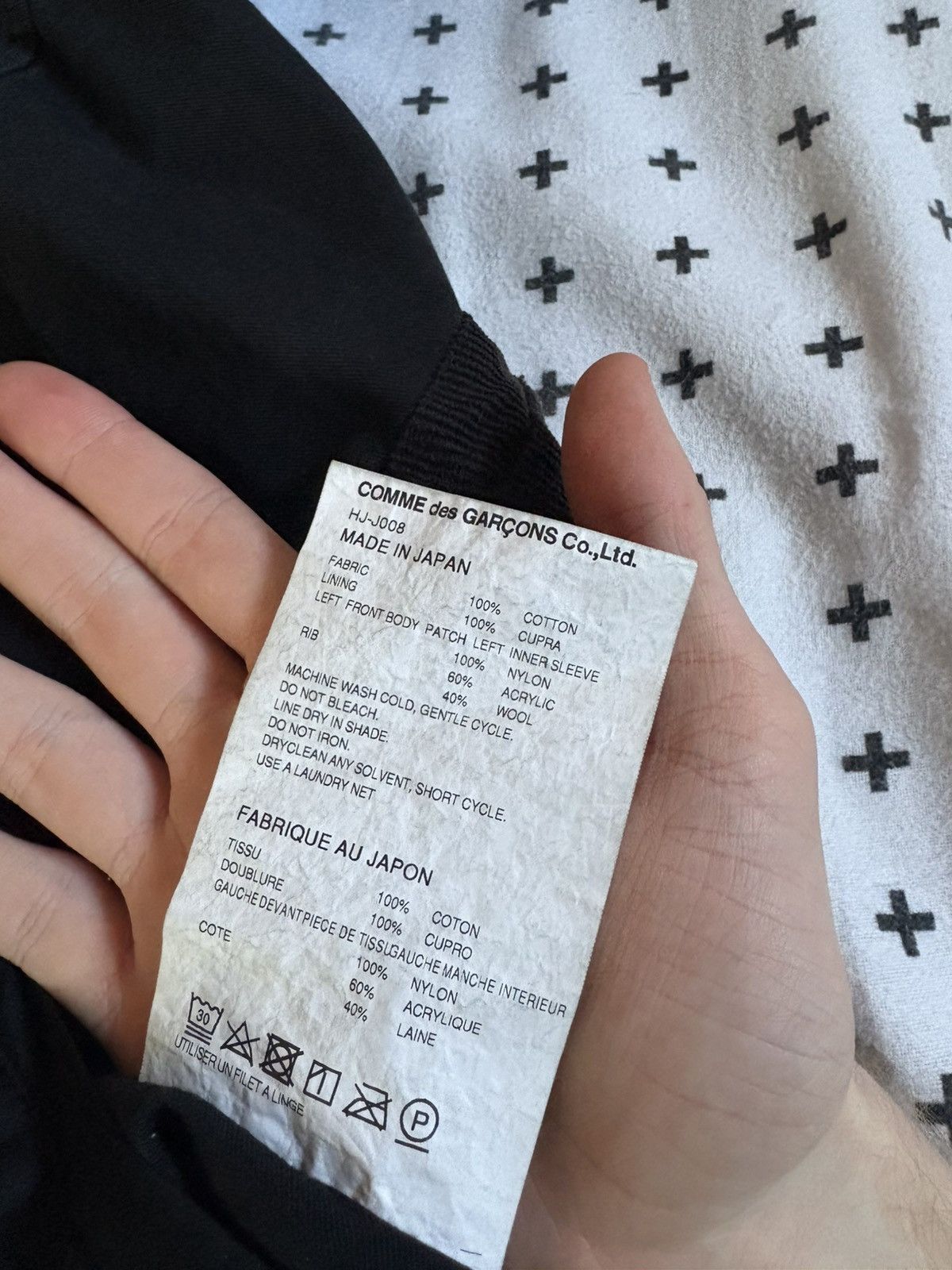 Comme des Garcons Homme cdgh asymmetric patchwork bomber Size US XL / EU 56 / 4 - 6 Thumbnail