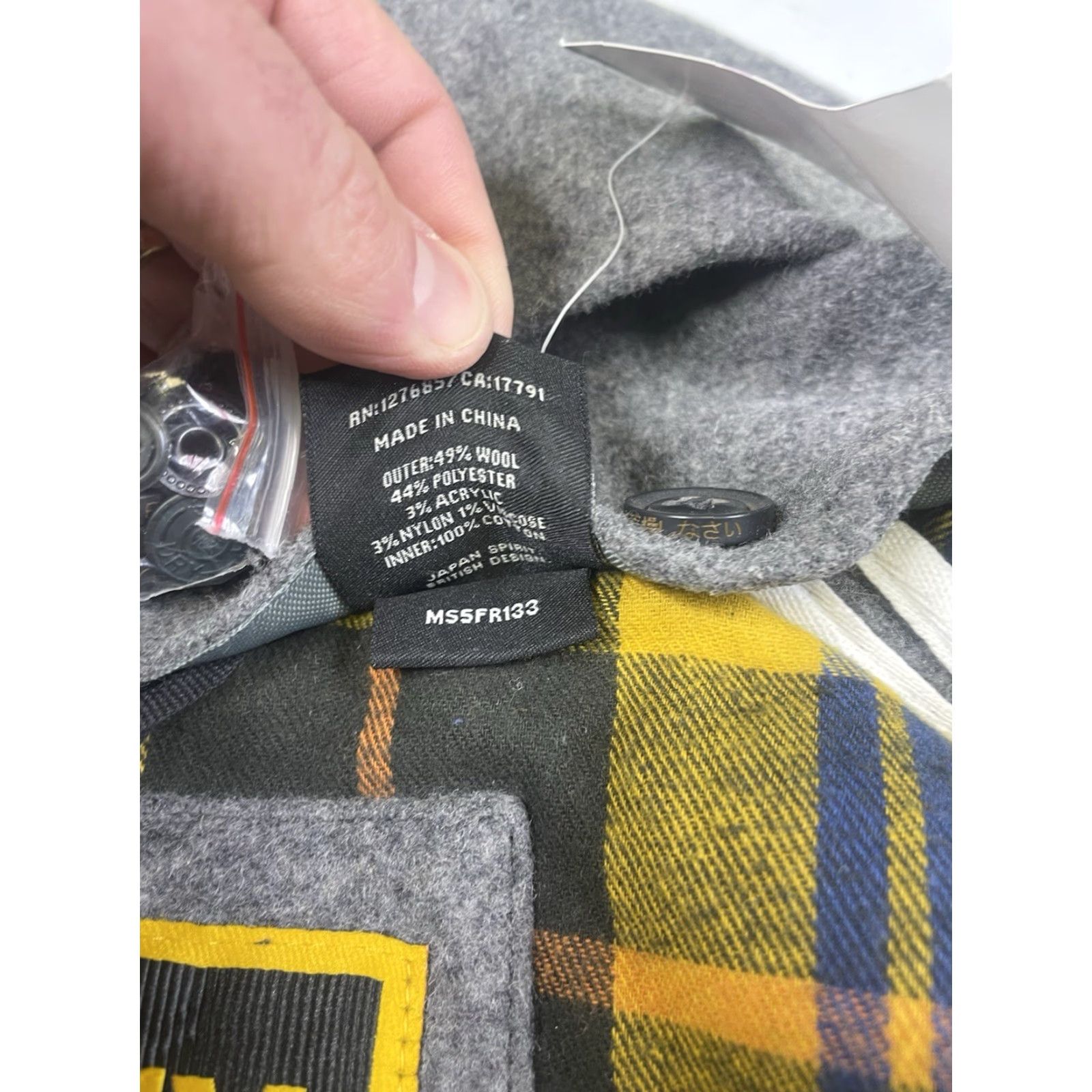 Superdry NWT Superdry Duffle Coat Hooded Men XXL Gray Wool Blend Button Closure Flannel Lined Size US XXL / EU 58 / 5 - 7 Thumbnail