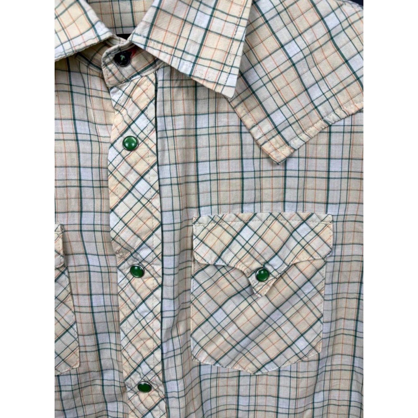 Diesel Diesel Mens Casual Shirt M Yellow Cotton Check Short Sleeve Front Pocket Size US M / EU 48-50 / 2 - 3 Thumbnail