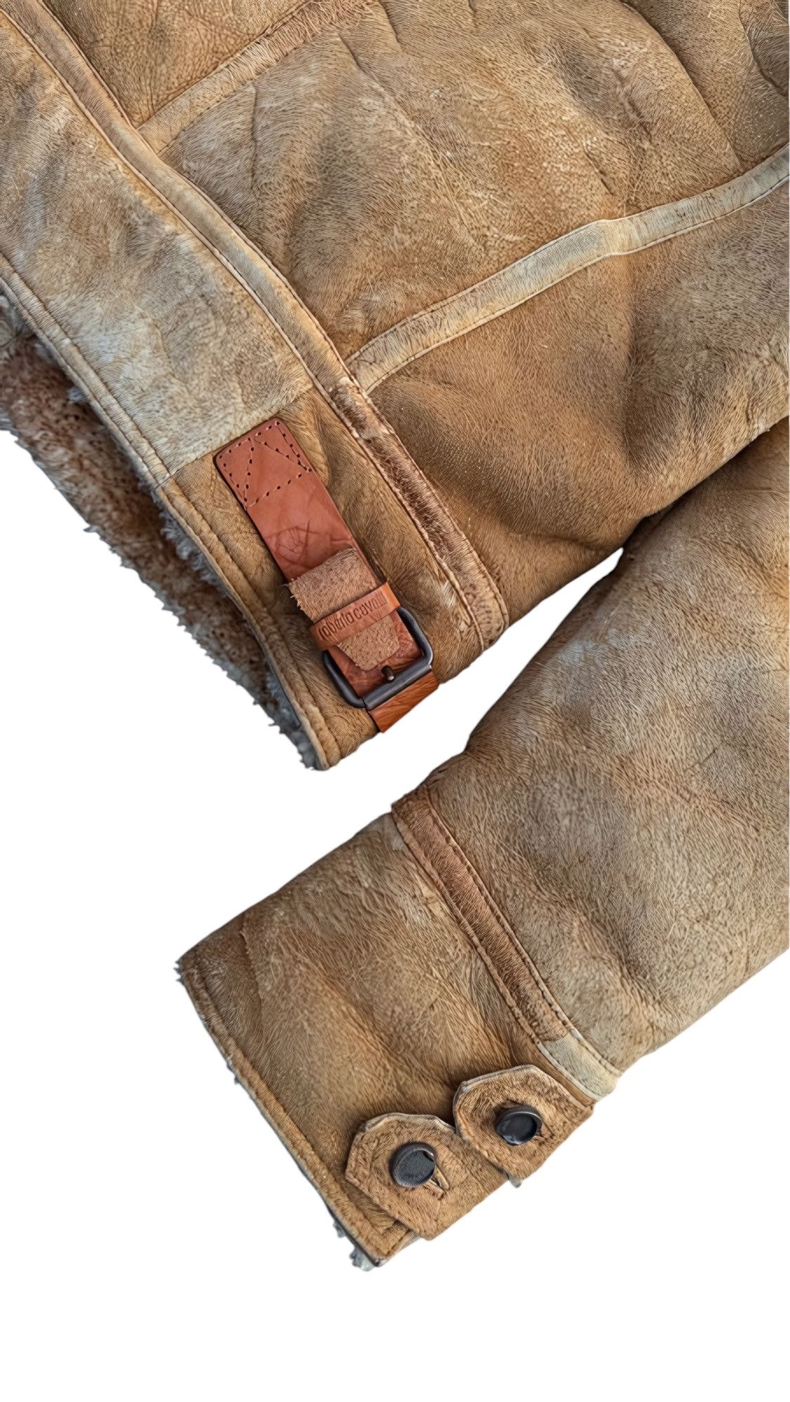 Roberto Cavalli SHEARLING EDGED LEATHER JACKET Size US M / EU 48-50 / 2 - 8 Thumbnail