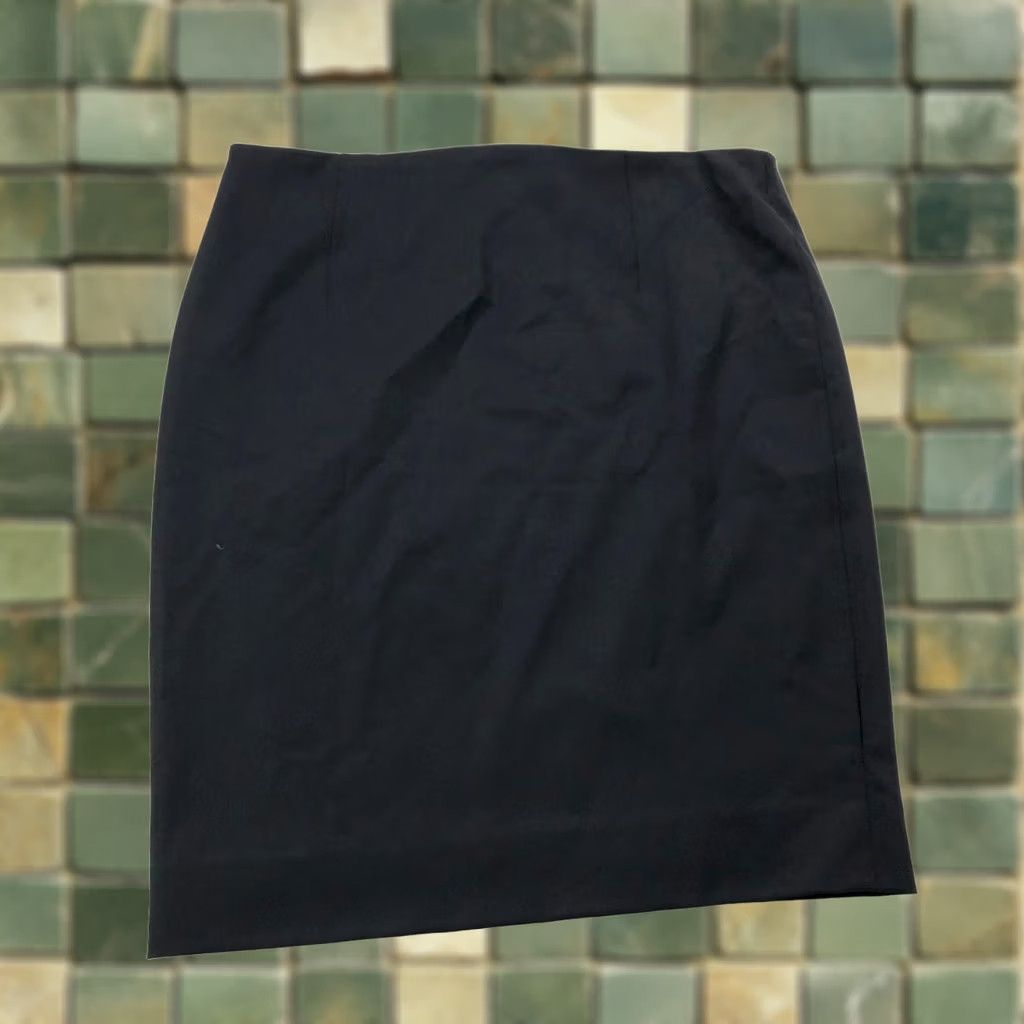 Vintage Lafayette 148 New York Skirt Wool Blend Zip Mini Black 0 Womens Short 7.25 Inseam Mint PLS READ Size 25" / US 0 / IT 36 - 1 Thumbnail