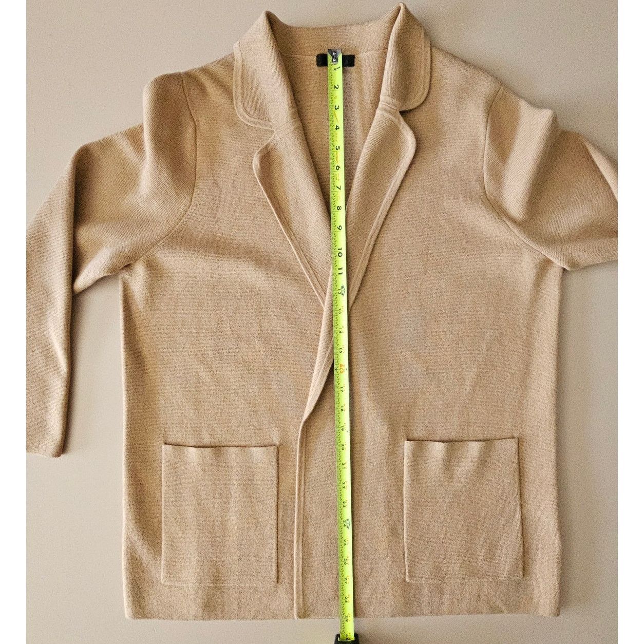 J.Crew EUC J. CREW Blend Khaki Elosie Knit Sweater Blazer Jacket L Size L / US 10 / IT 46 - 7 Thumbnail