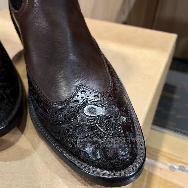 RRL Ralph Lauren RRL Ralph Lauren Carved Western Cowboy Boots Size US 8 / EU 41 - 5 Thumbnail