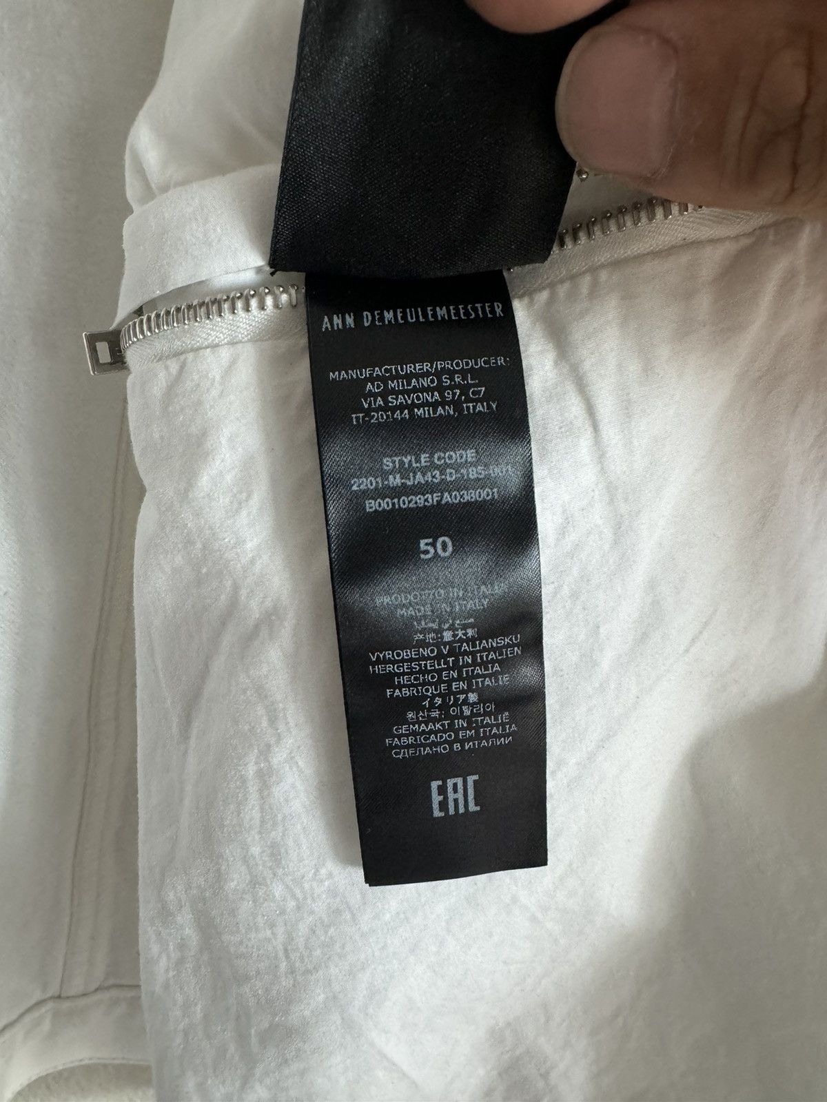 Ann Demeulemeester COTTON DENIM VEST - WHITE Size US L / EU 52-54 / 3 - 5 Thumbnail