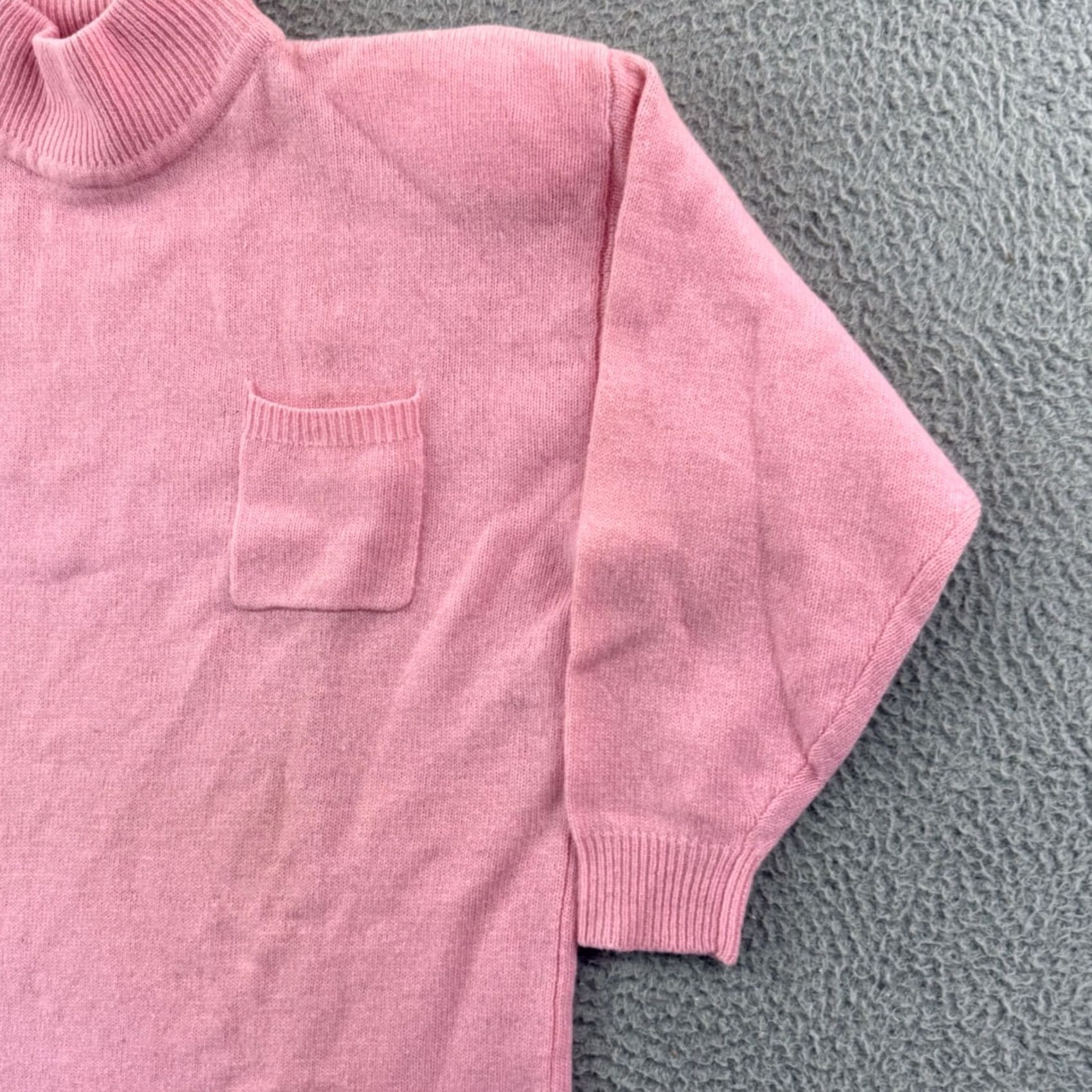 Pinko VINTAGE Vivat Sweater Womens Large Pink 3/4 Sleeve Lambswool Angora 80s Outdoor Size L / US 10 / IT 46 - 5 Thumbnail