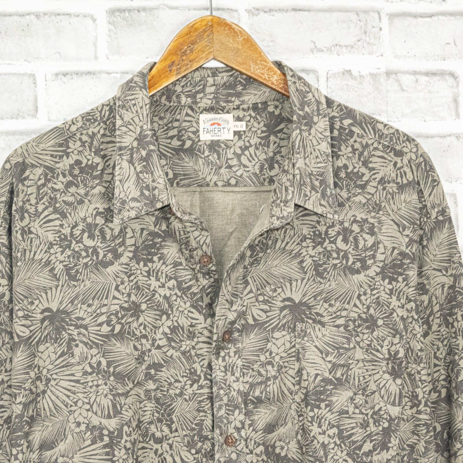 Faherty Faherty Brand Short Sleeve Button up Shirt Hemp Floral Size US XXL / EU 58 / 5 - 3 Thumbnail
