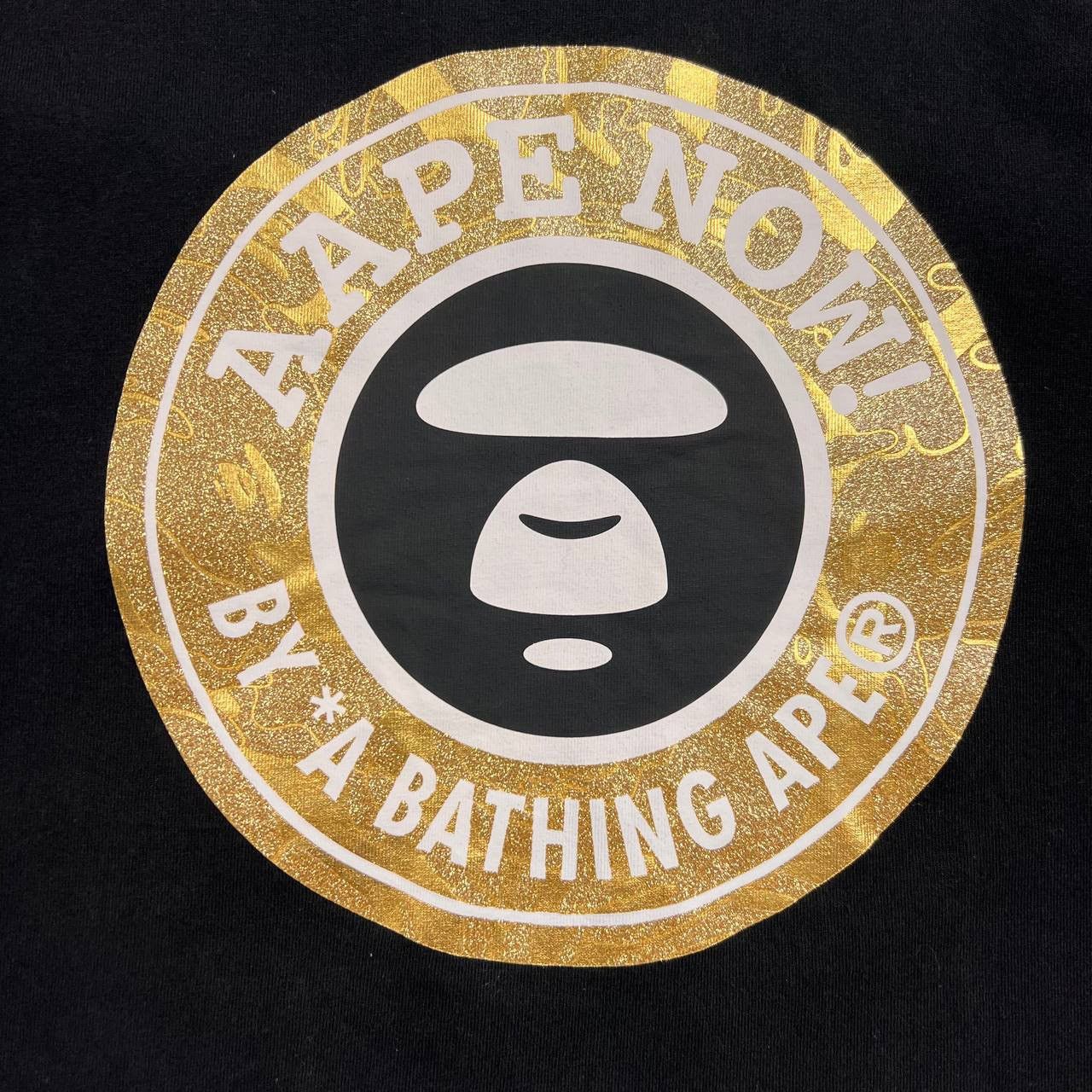 Aape AAPE by A Bathing Ape Gold Logo Universe T Shirt Black Size US S / EU 44-46 / 1 - 9 Thumbnail