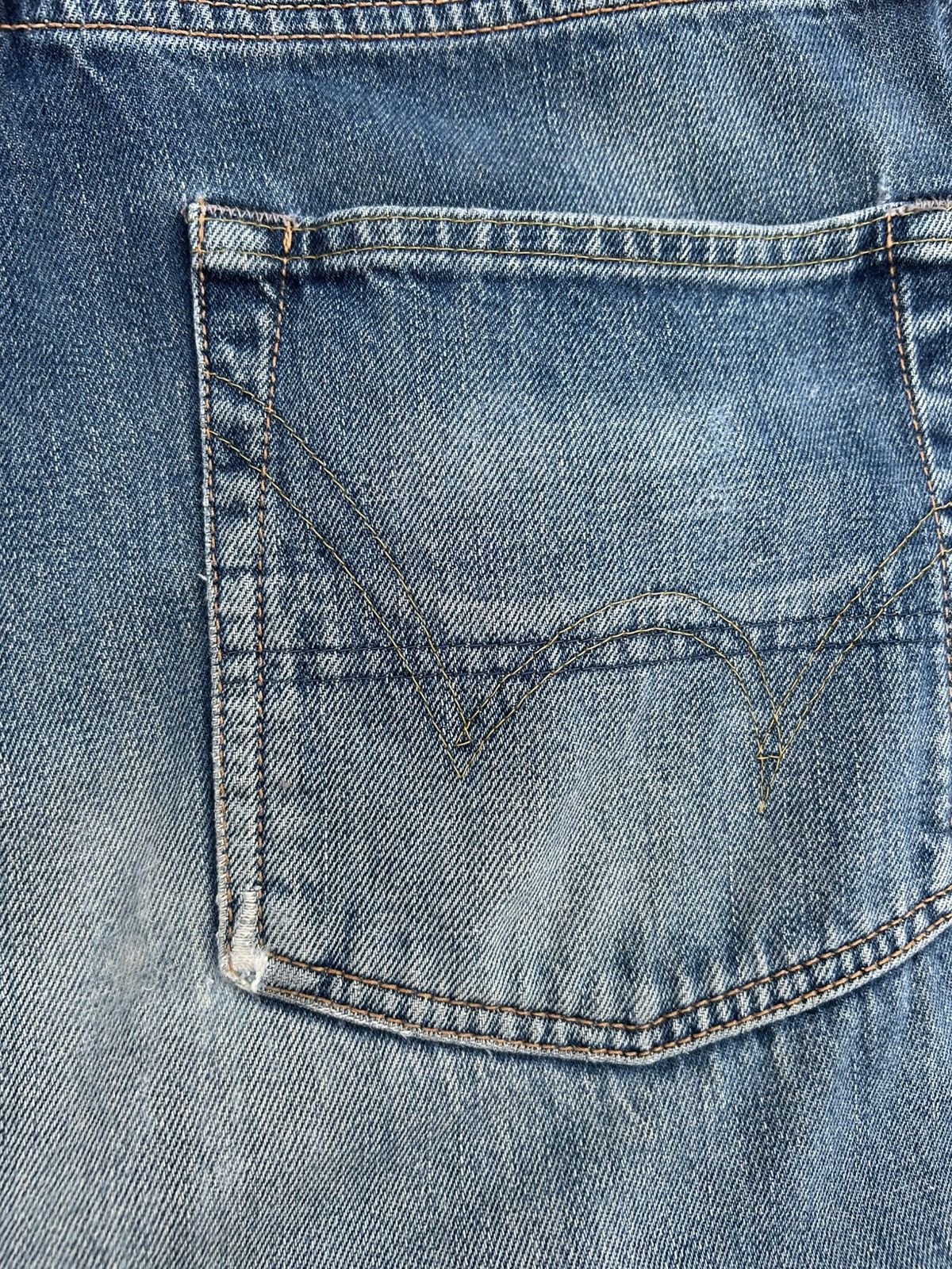 Kapital Vintage Edwin 505 Selvedge Thrashed Distressed Denim Jeans Size US 33 - 12 Thumbnail