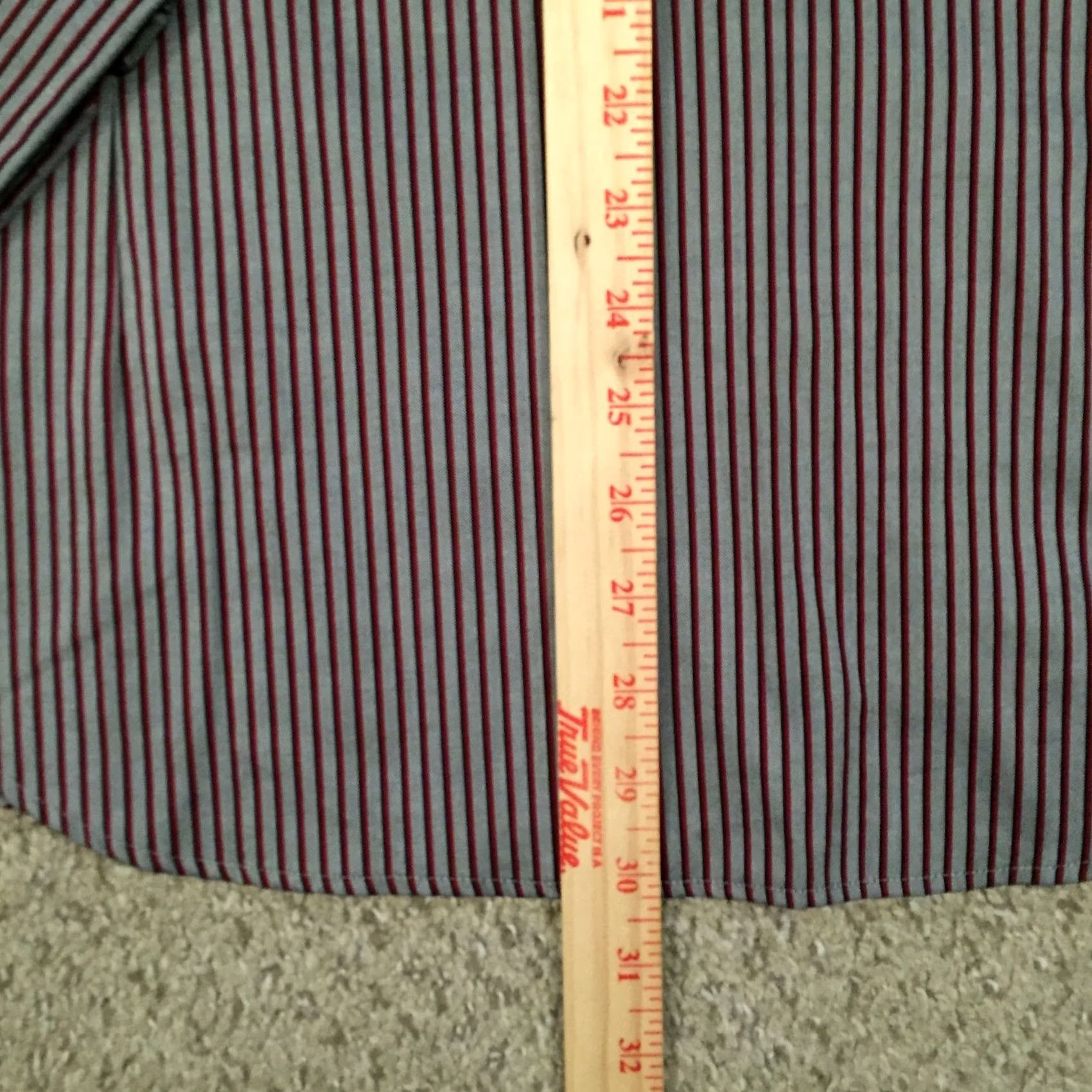 Express Express Shirt Mens Medium Gray Red Striped Long Sleeve Button Up Fitted Size US M / EU 48-50 / 2 - 7 Thumbnail