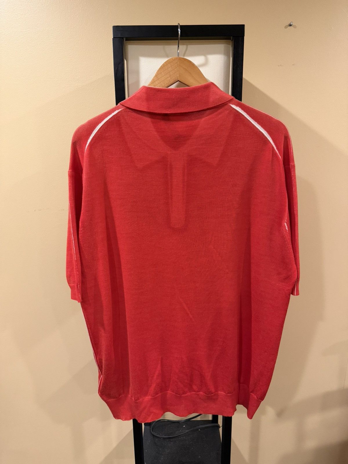 Prada Prada Optical 21 Years Cashmere Wool Red Sweater Polo Shirt Size US XL / EU 56 / 4 - 5 Thumbnail