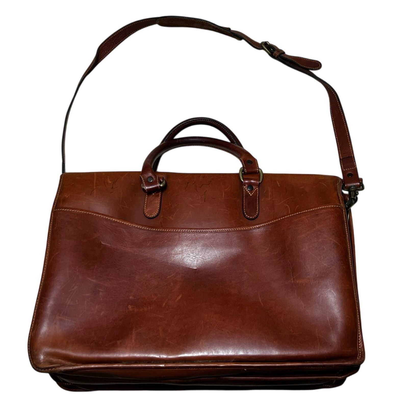 Vintage VTG Leather LEVENGER Messenger Briefcase Bags MADE ENGLAND Size ONE SIZE - 2 Thumbnail