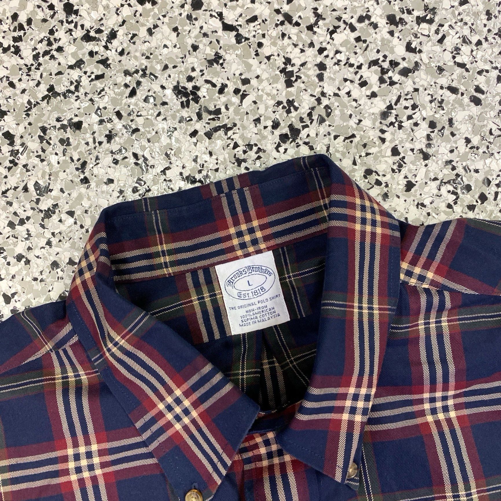 Brooks Brothers Brooks Brothers Shirt Men Large Plaid Long Sleeve Button-Down Pocket 100% Cotton Blue Red Button-Up Mens Shirt Size US L / EU 52-54 / 3 - 4 Thumbnail