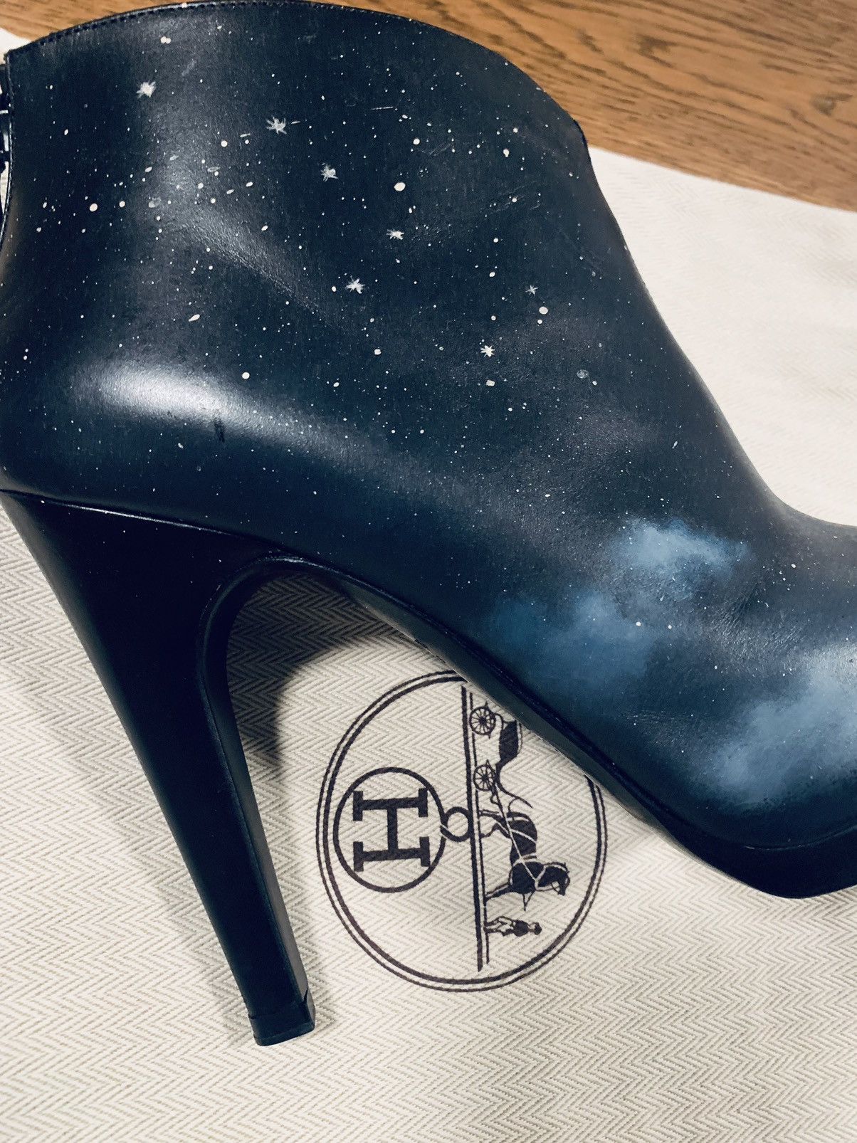 Hermes Hermès Vintage Starry Sky Ankle Boots Size US 7.5 / IT 37.5 - 3 Thumbnail