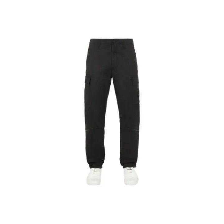 Stone Island Stone Island Black Cargo Sweatpants for Men Size US 31 - 1 Thumbnail