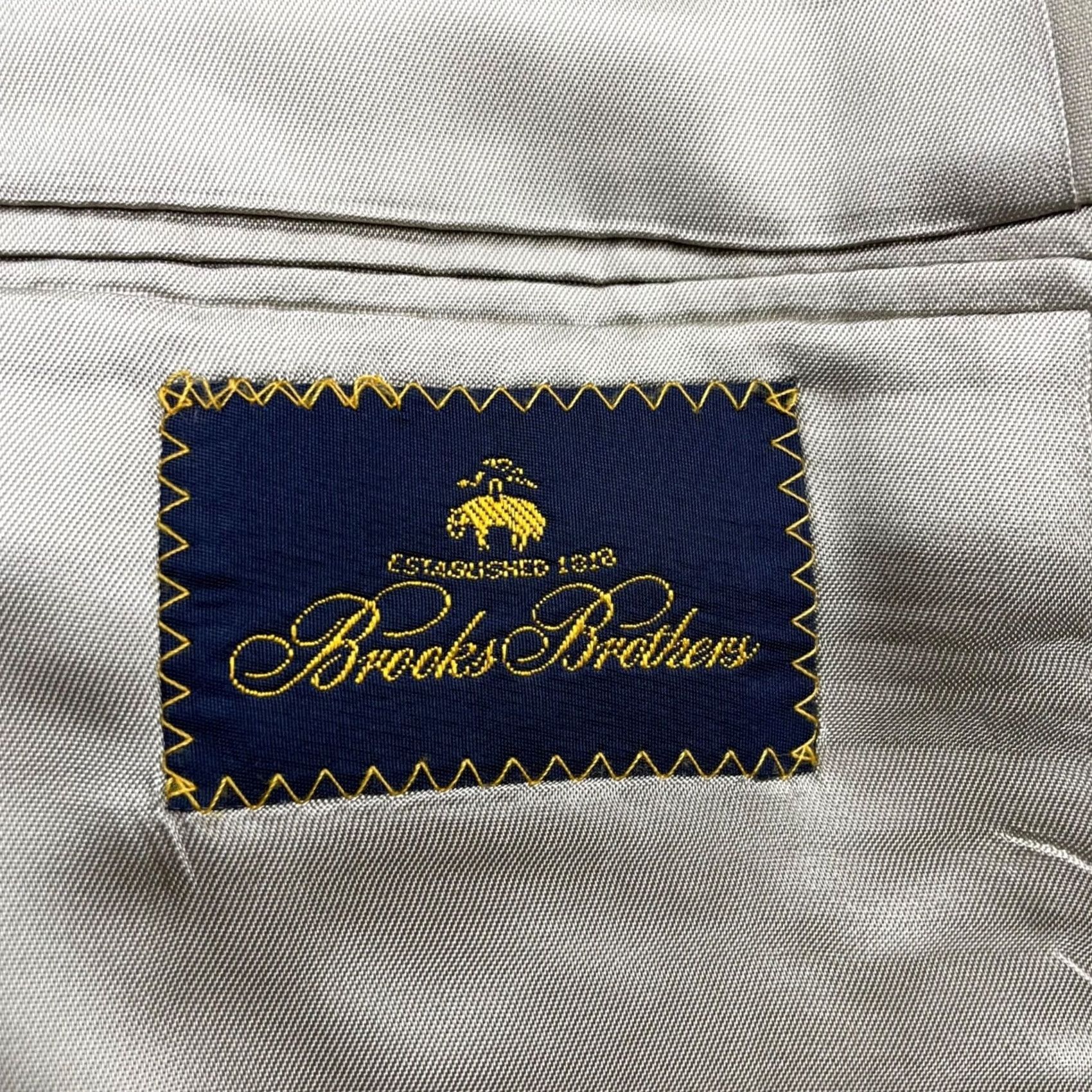 Brooks Brothers Brooks Brothers Men's Blazer Jacket Khaki/Tan Cotton/Polyester 2-Button Front 46-XL Size 46R - 6 Thumbnail