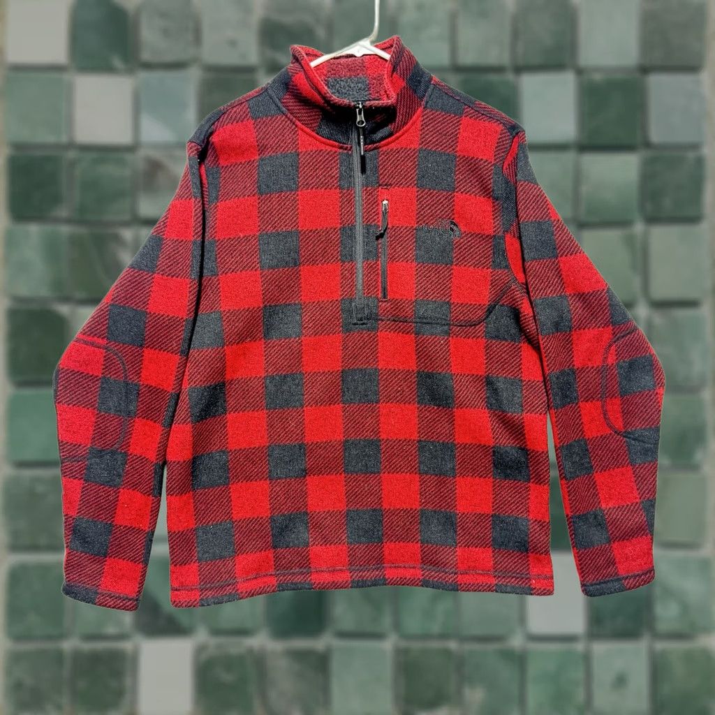 The North Face The North Face Jacket Men L Plaid Fleece Lined 1/4 Zip Multicolor Short Sleeve Outdoor Walking Casual Formal Regular Knit Logo Zipper Size US L / EU 52-54 / 3 - 1 Thumbnail