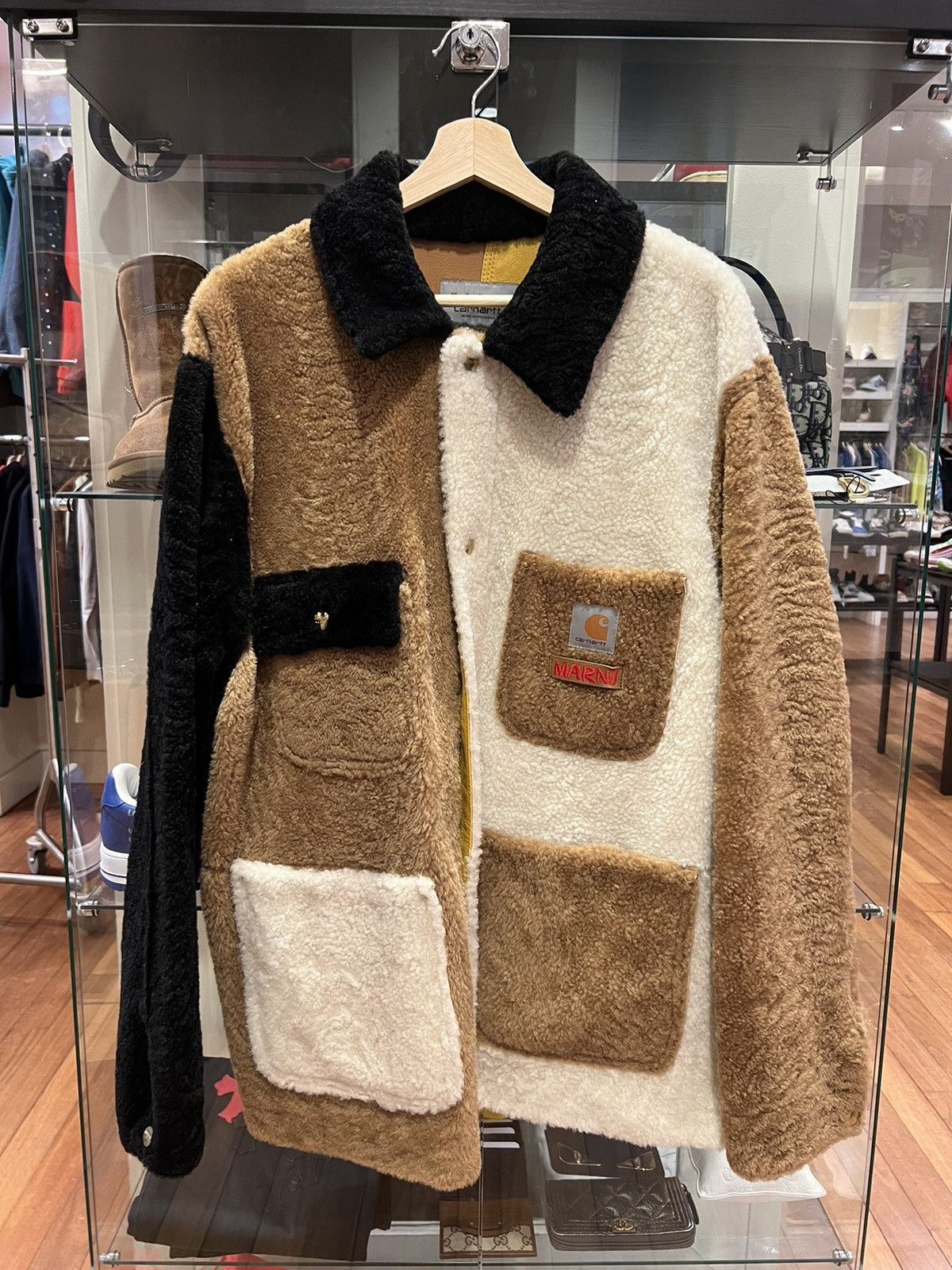Carhartt Wip × Marni Carhartt WIP X Marni Leather & Fur Reversible Chore Coat Size US L / EU 52-54 / 3 - 1 Thumbnail