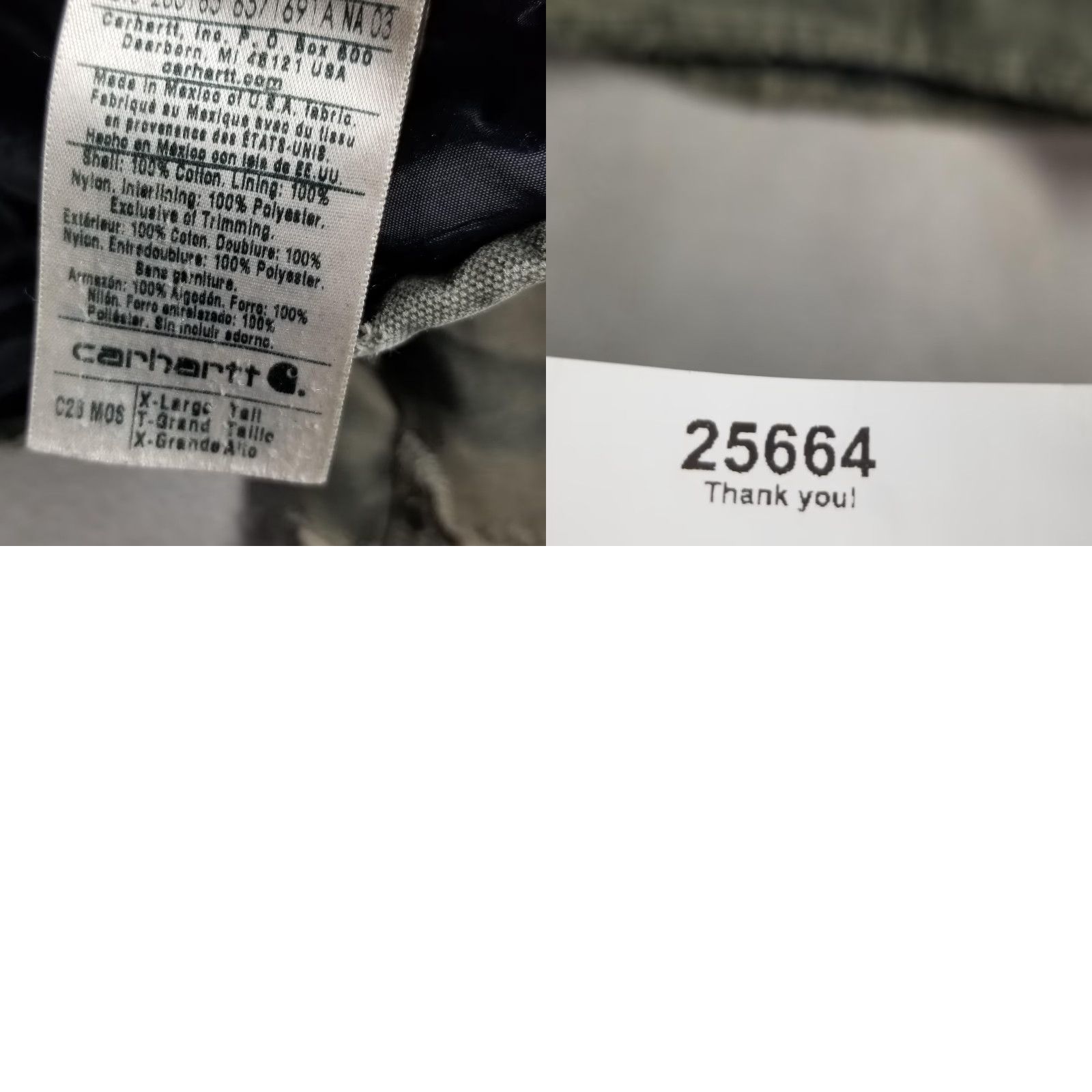 Carhartt VINTAGE Carhartt Coat Mens XLT Green Duck Canvas Quilted Workwear Distressed C23 MOS Size US XL / EU 56 / 4 - 9 Thumbnail