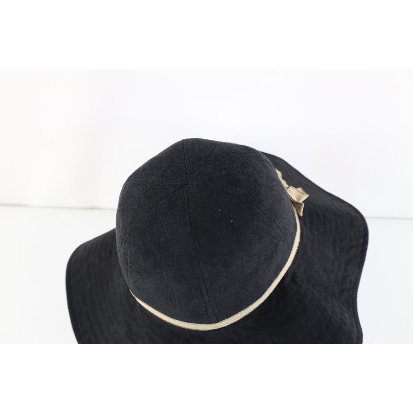 Vintage Vintage 90s Wide Brimmed Bow Tie Ribbon Church Derby Hat Size ONE SIZE - 7 Thumbnail