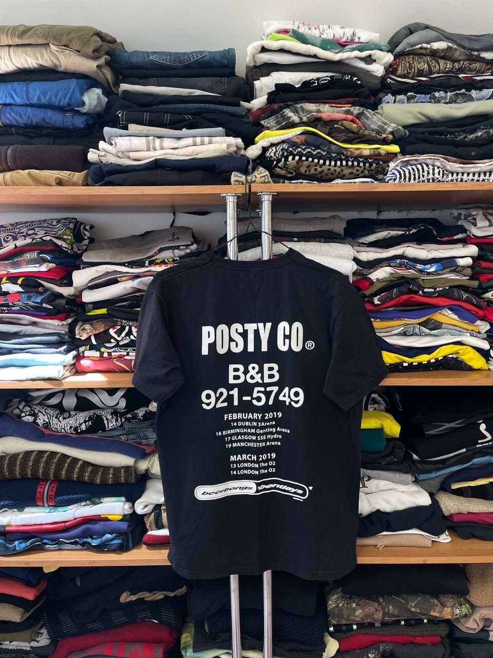 Hypebeast × Rap Tees Post Malone Posty Co Tour Rap Overlogo T Shirt Size US M / EU 48-50 / 2 - 2 Thumbnail