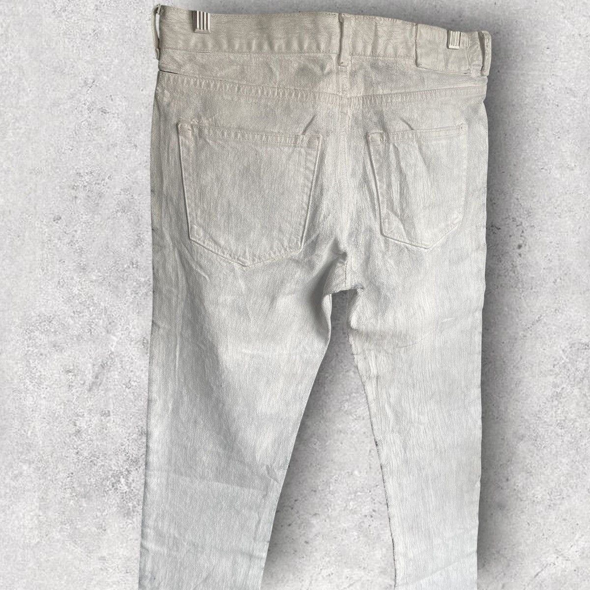 Maison Margiela AW12 Margiela x HM White Painted Denim Size US 29 - 5 Thumbnail
