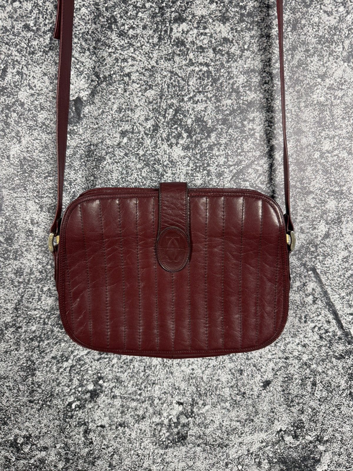 Vintage Vintage Fiocchi Italy Burgundy Leather Smooth Crossbody Bag Size ONE SIZE - 1 Thumbnail