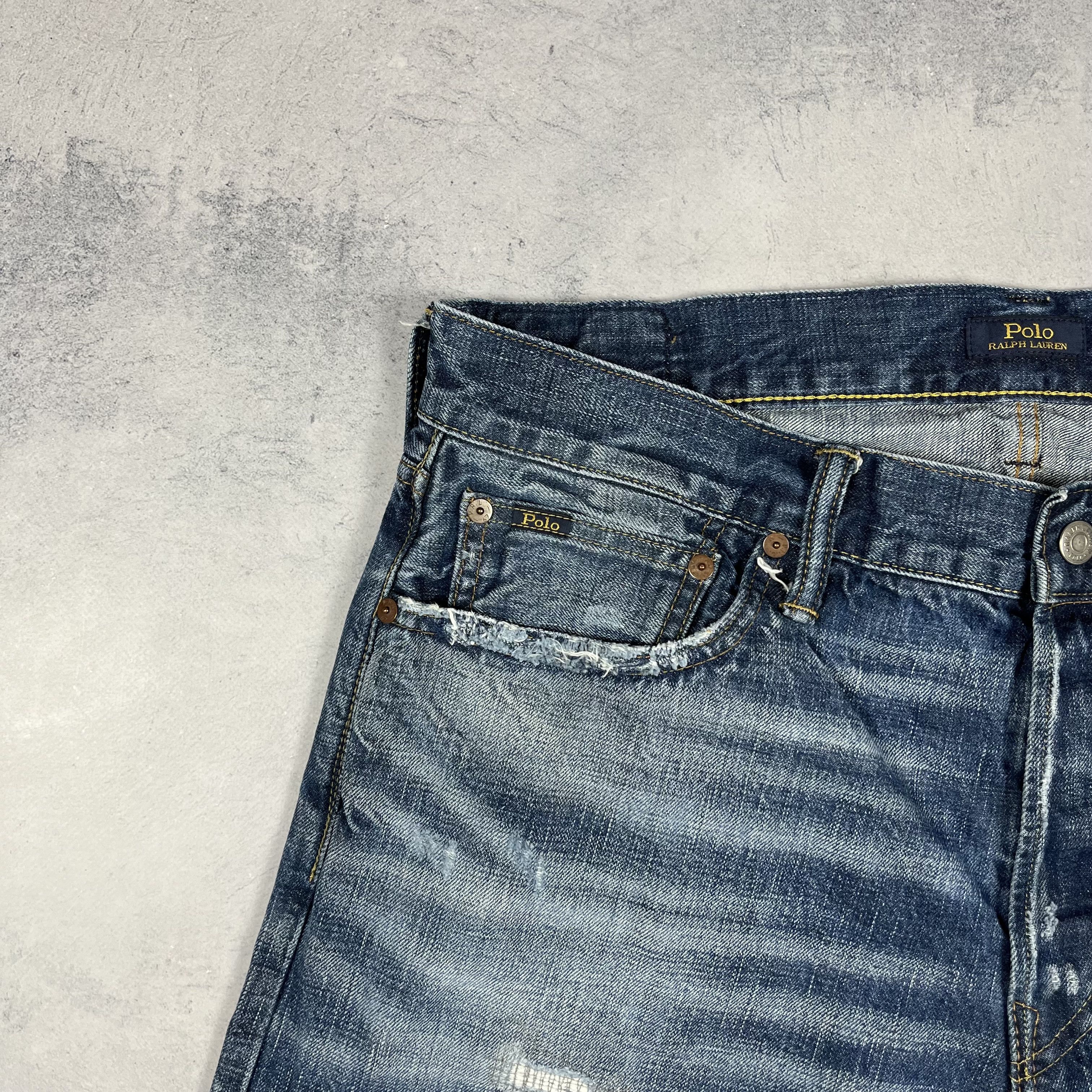 Polo Ralph Lauren Polo Ralph Lauren Selvedge Distressed Denim Jeans Pants Size US 36 / EU 52 - 6 Thumbnail