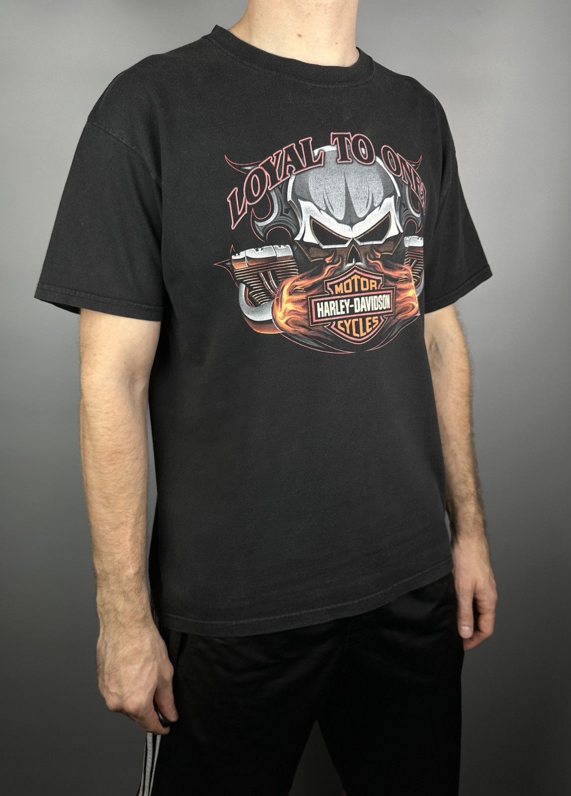 Harley Davidson Harley Davidson Fire Skull USA Graphic TShirt 3D Pig Vintage Size US L / EU 52-54 / 3 - 12 Thumbnail