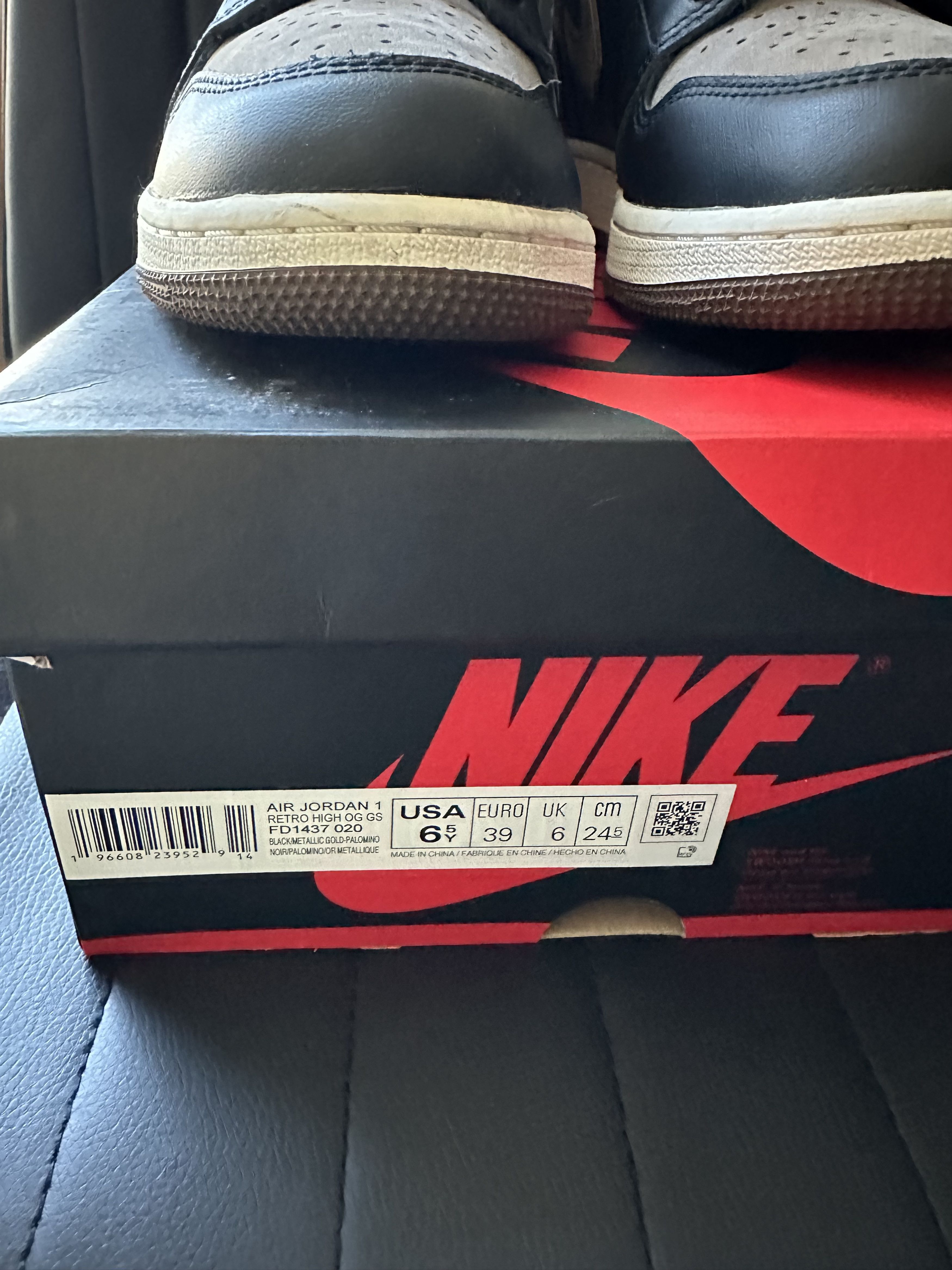 Jordan Brand × Nike PREOWNED AIR JORDAN 1 RETRO HIGH OG GS 6.5Y Size US 8 / IT 38 - 2 Thumbnail