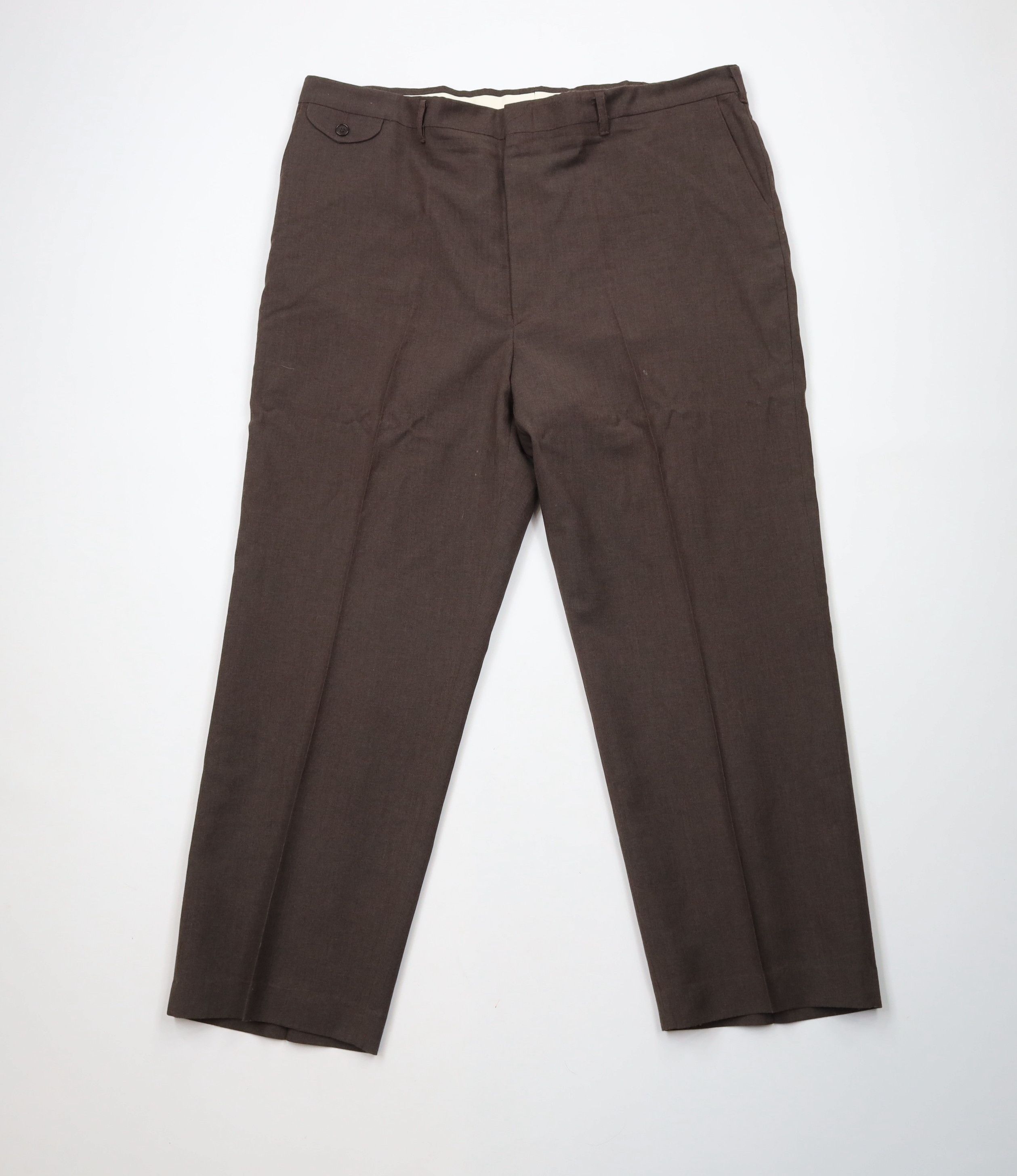 Vintage Vintage 90s Streetwear Worsted Wide Leg Chino Pants Brown Size US 42 / EU 58 - 1 Thumbnail