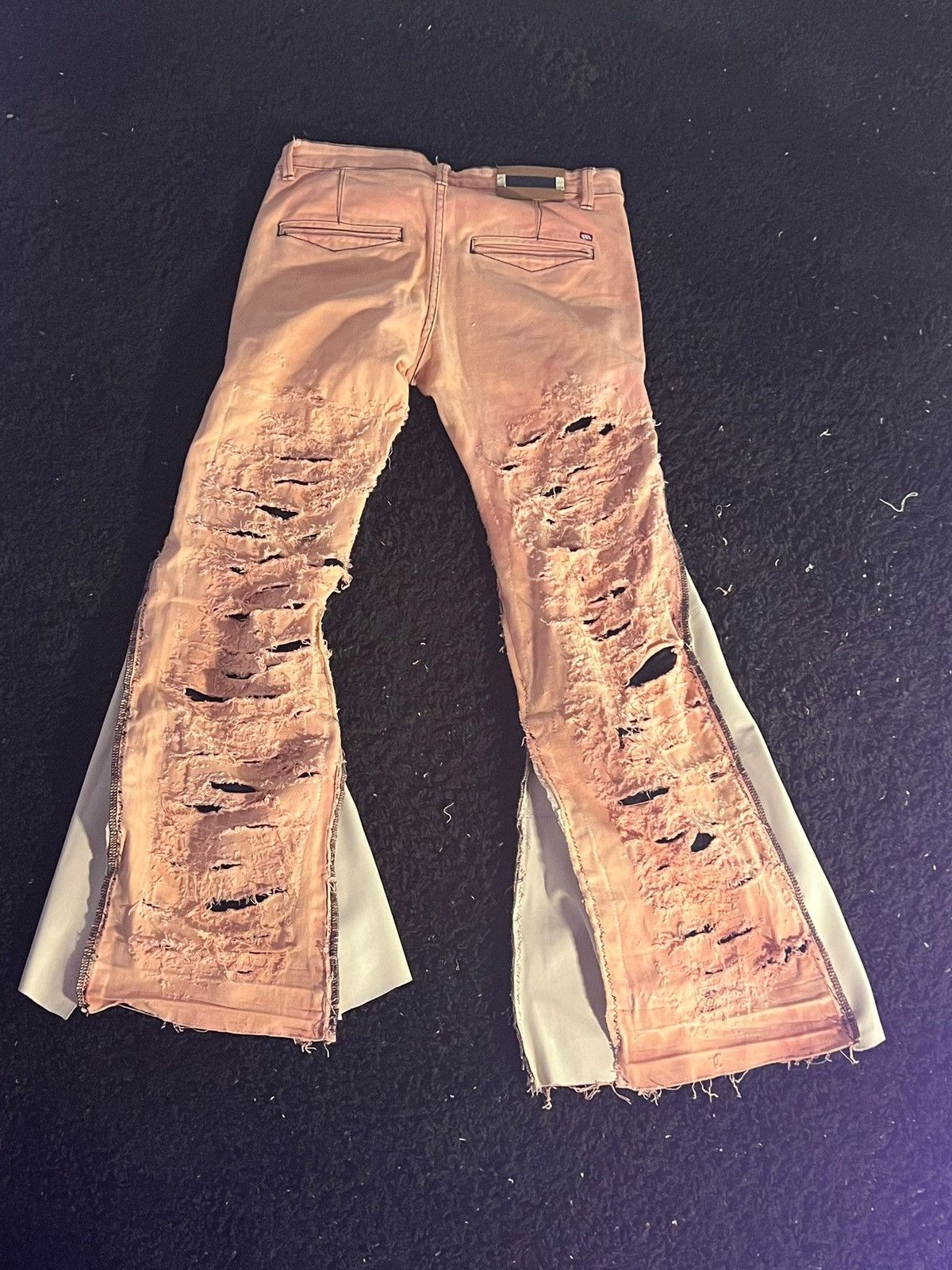 Japanese Brand PUNK Y2K OPIUM CUSTOM GOTH DISTRESSED CUSTOM JEANS LEATHER Size US 38 / EU 54 - 6 Thumbnail