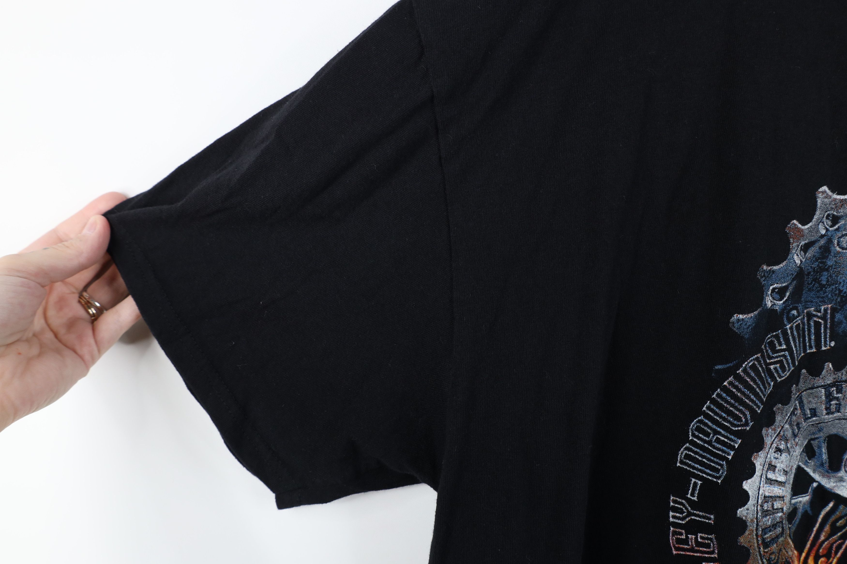 Harley Davidson Vintage Y2K Harley Davidson Gear Head Skull T-Shirt Black Size US L / EU 52-54 / 3 - 9 Thumbnail