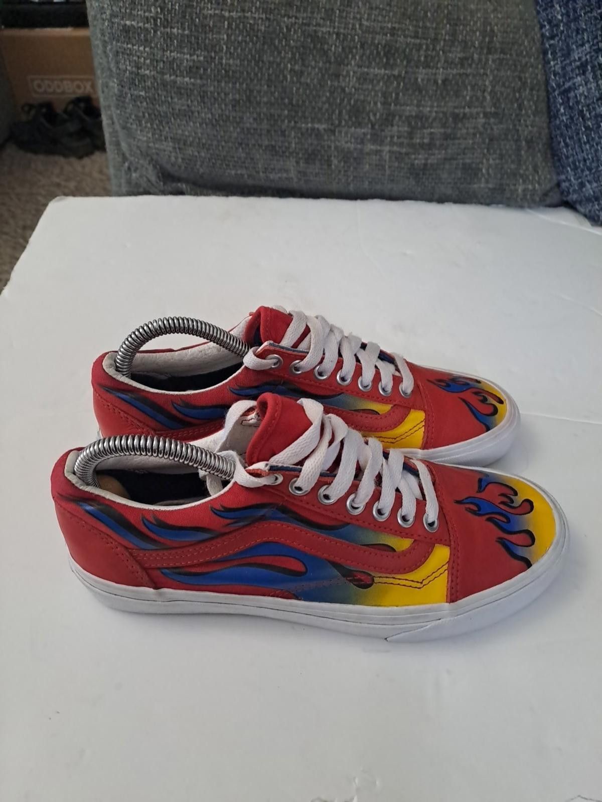 Vans Vans Old Skool Racer sneakers in the red/blue flame Size 5.5 Size US 7.5 / IT 37.5 - 1 Thumbnail