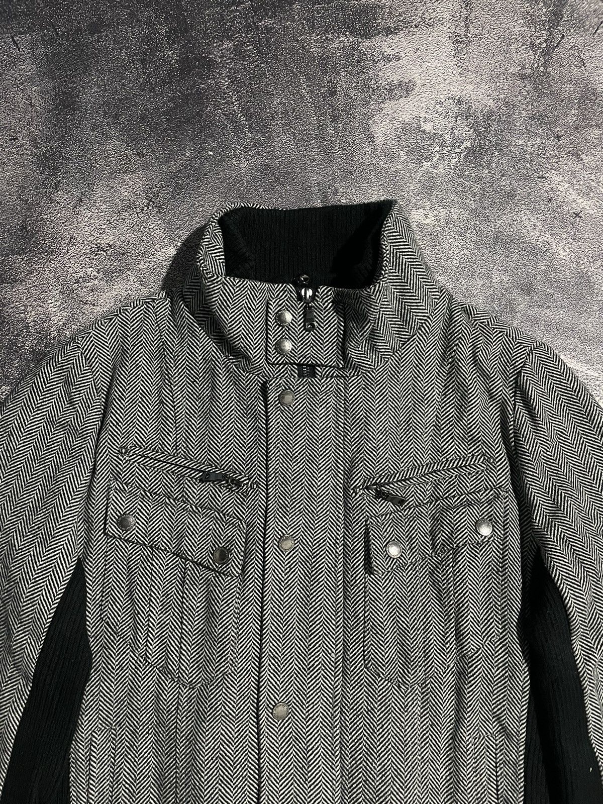 semanticdesign Semanticdesign Double Zipper Wool Jacket Vkei Style Size US L / EU 52-54 / 3 - 3 Thumbnail