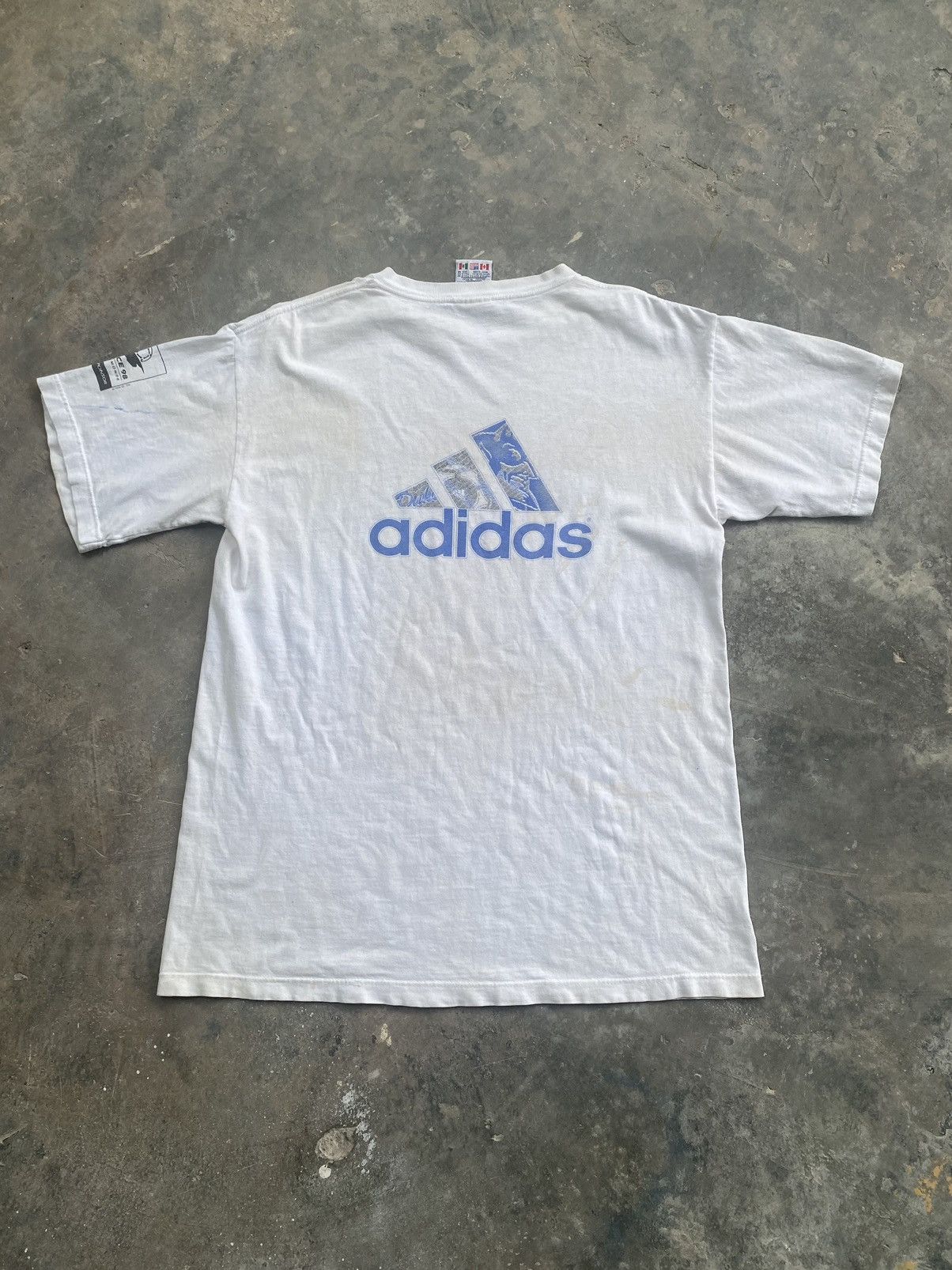 Adidas Rare Vintage 90s Adidas x Duke Soccer Camp Tee (1994) Size US M / EU 48-50 / 2 - 3 Thumbnail
